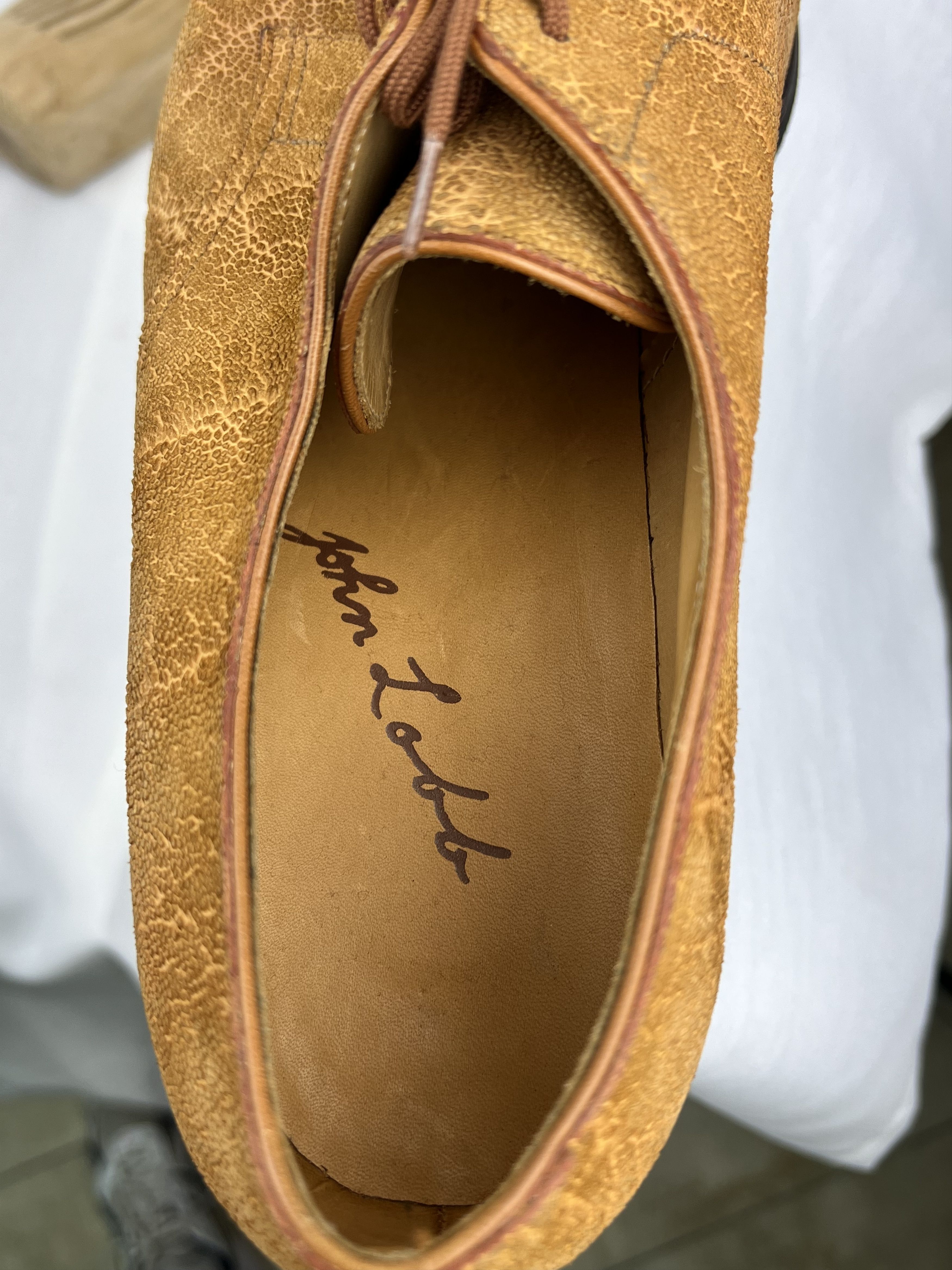 John Lobb Amazing Textured Exotic Leather Derby Dress Shoes Size US 12 / EU 45 - 10 Thumbnail