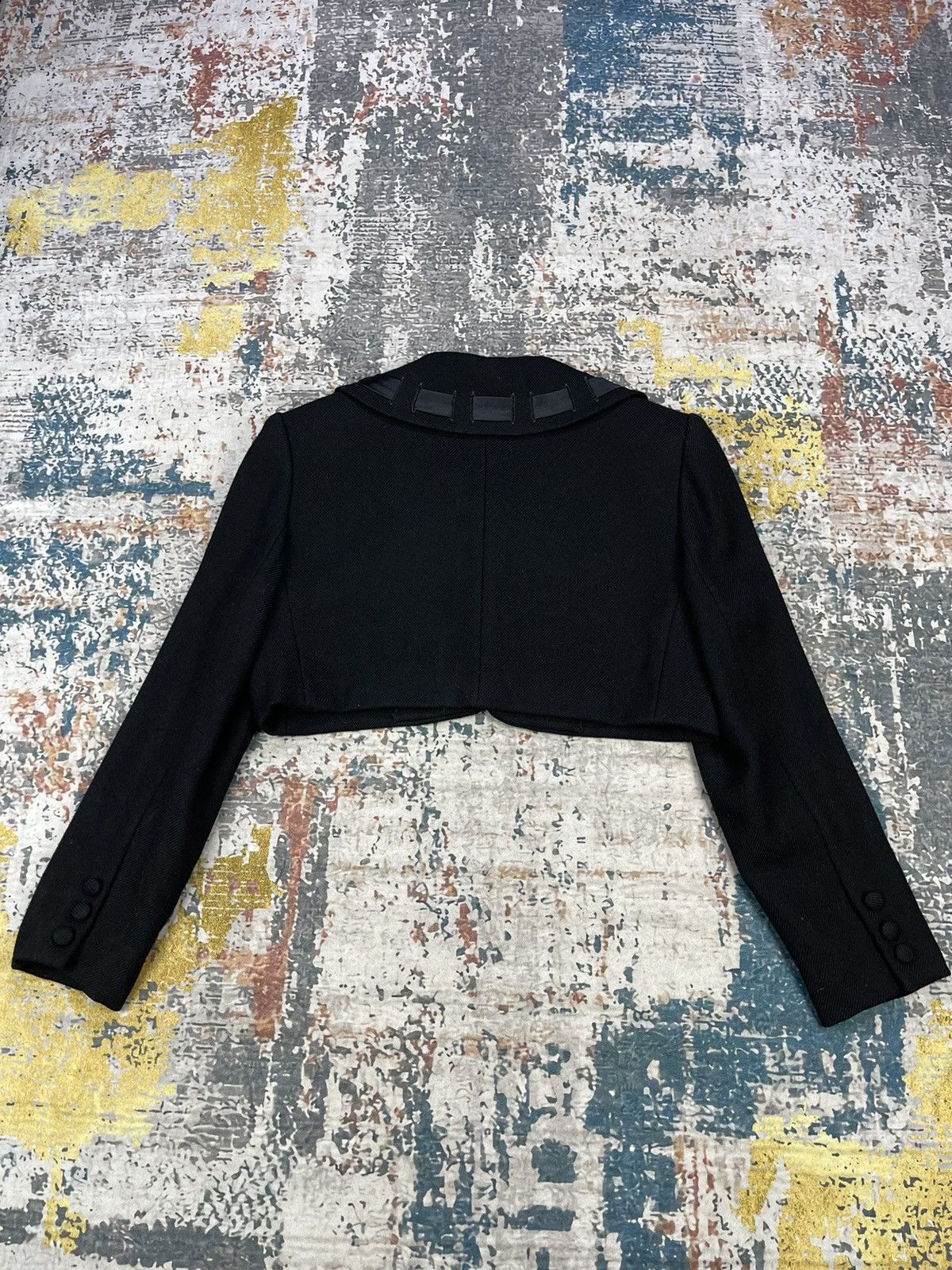 Japanese Brand Yuki Torii Wool Cropped Blazer Jackets Size M / US 6-8 / IT 42-44 - 5 Thumbnail