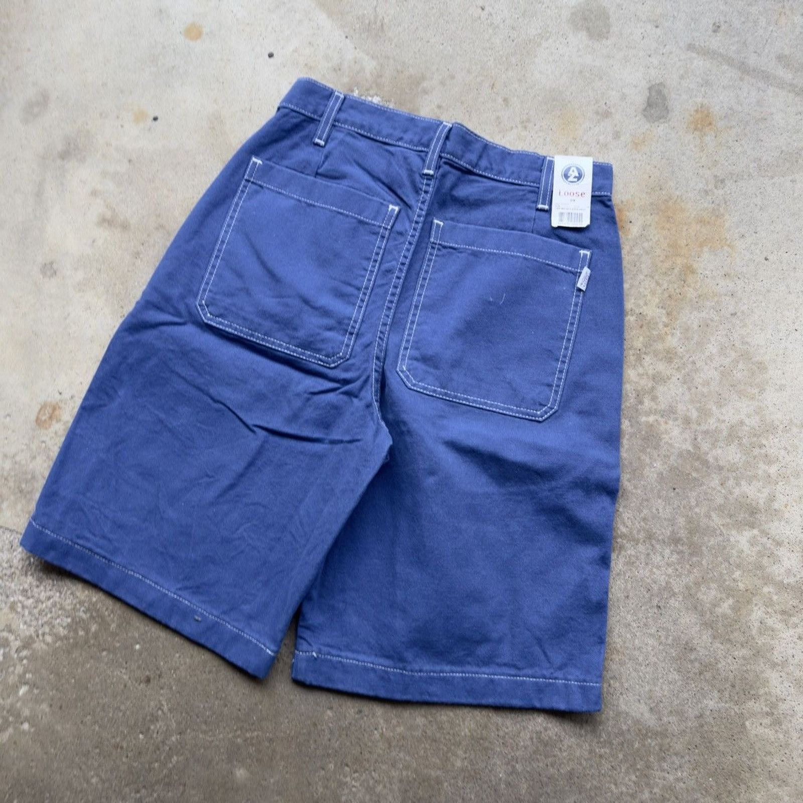 Vintage Vintage Arizona Baggy Blue Canvas Cotton Shorts Size US 28 / EU 44 - 4 Thumbnail