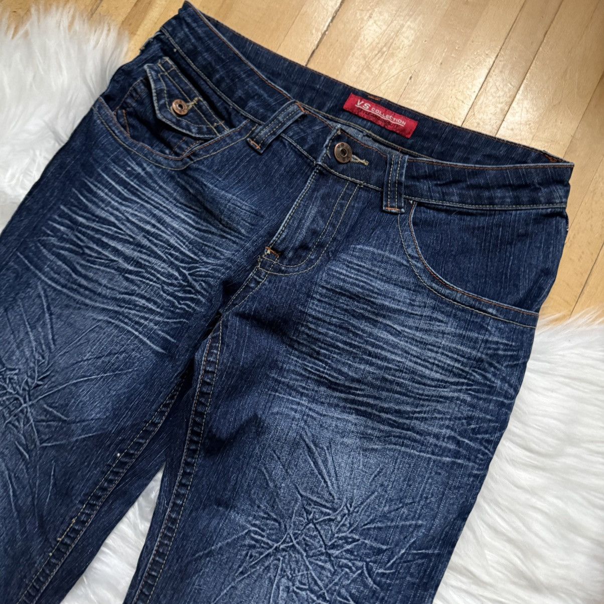 If Six Was Nine 📌 Vintage Y2K Washed Flared Low Rise If 6 Was 9 LGB Jeans Size 34" / US 12 / IT 48 - 4 Thumbnail