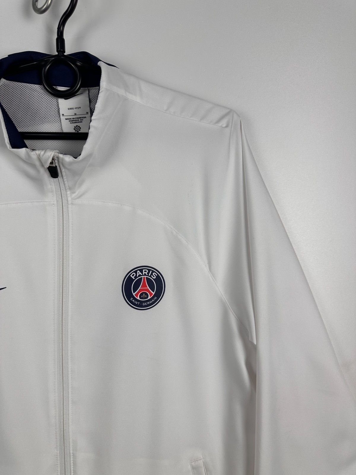 Nike Nike PSG Strike Soccer Training Size M White Full Zip Jacket Size US M / EU 48-50 / 2 - 2 Thumbnail