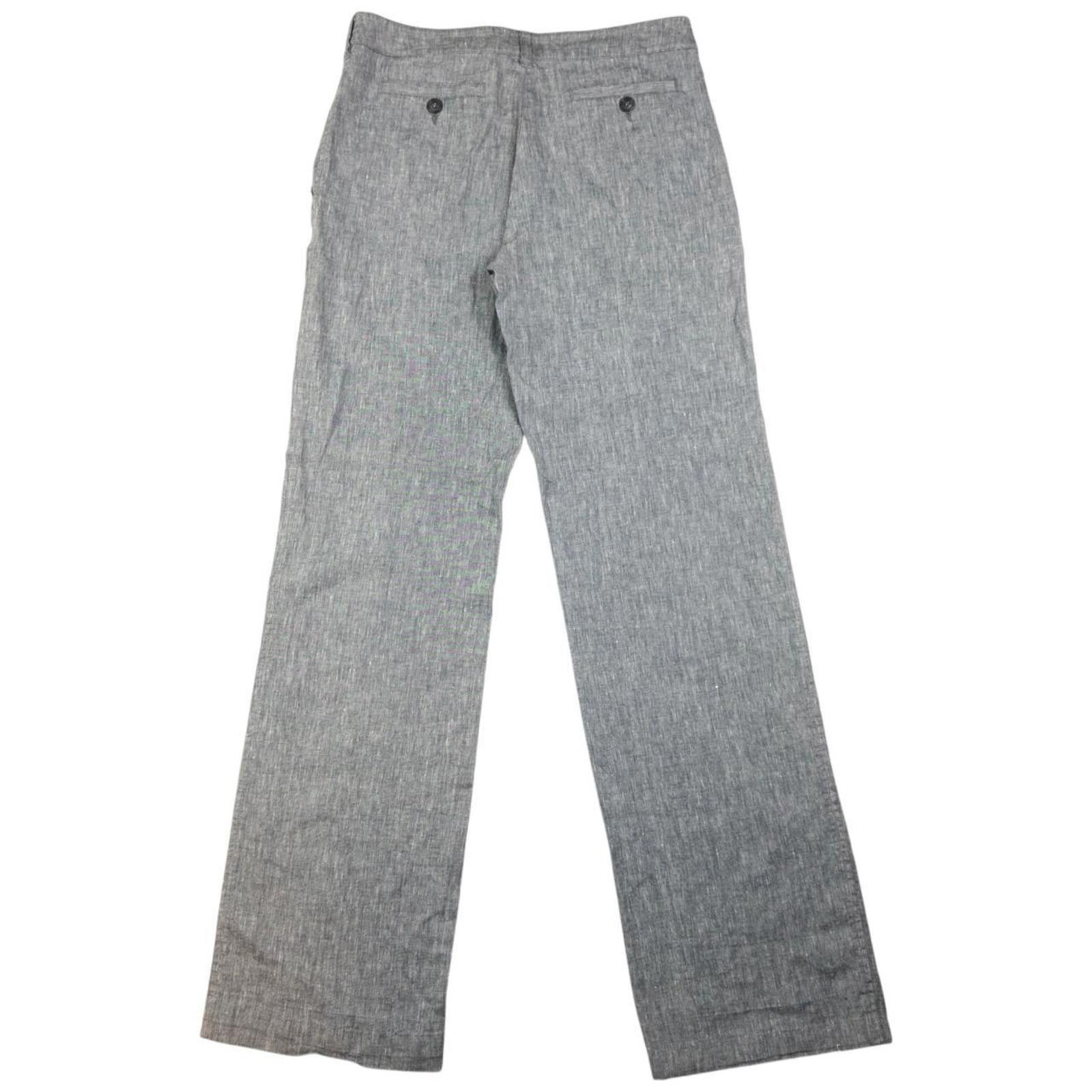 Designer Vintage Armani Jeans Lightweight Linen Trousers Size W30 Size US 30 / EU 46 - 2 Thumbnail