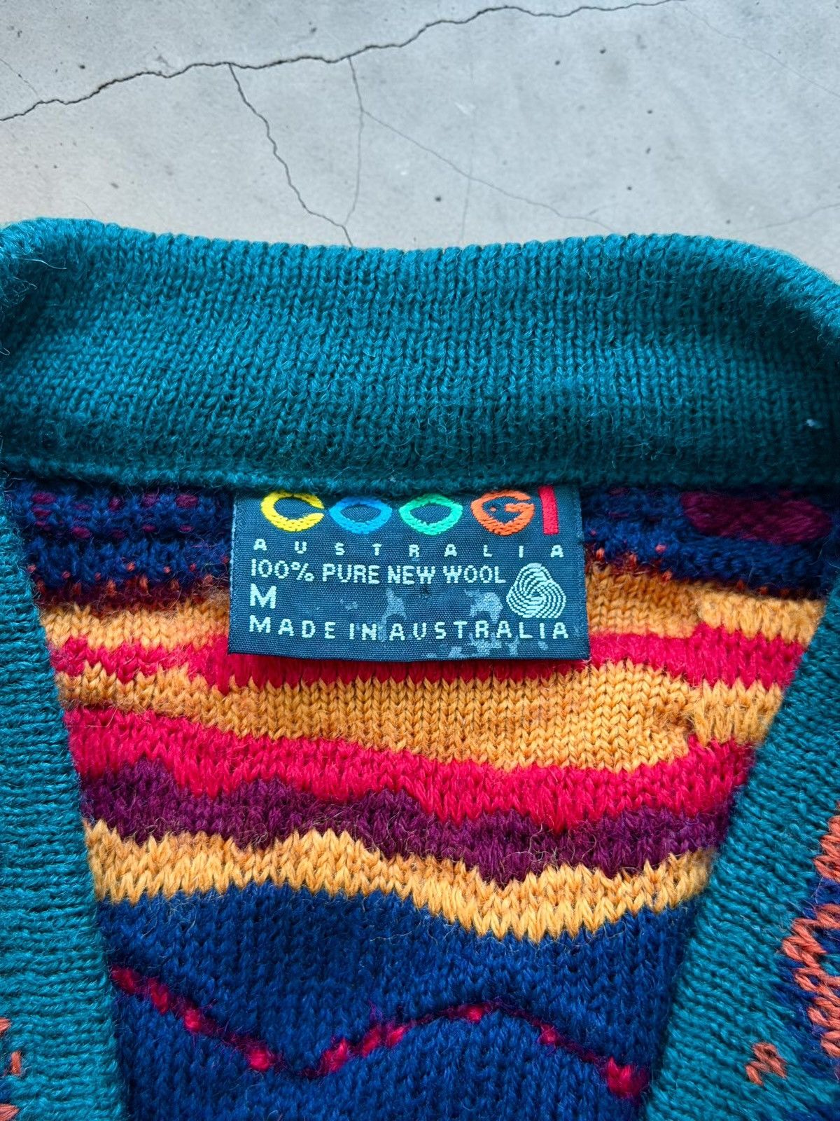 Coogi Coogi knitted wool 3D sweater/ rainbow / multicolour /floral Size US M / EU 48-50 / 2 - 3 Thumbnail