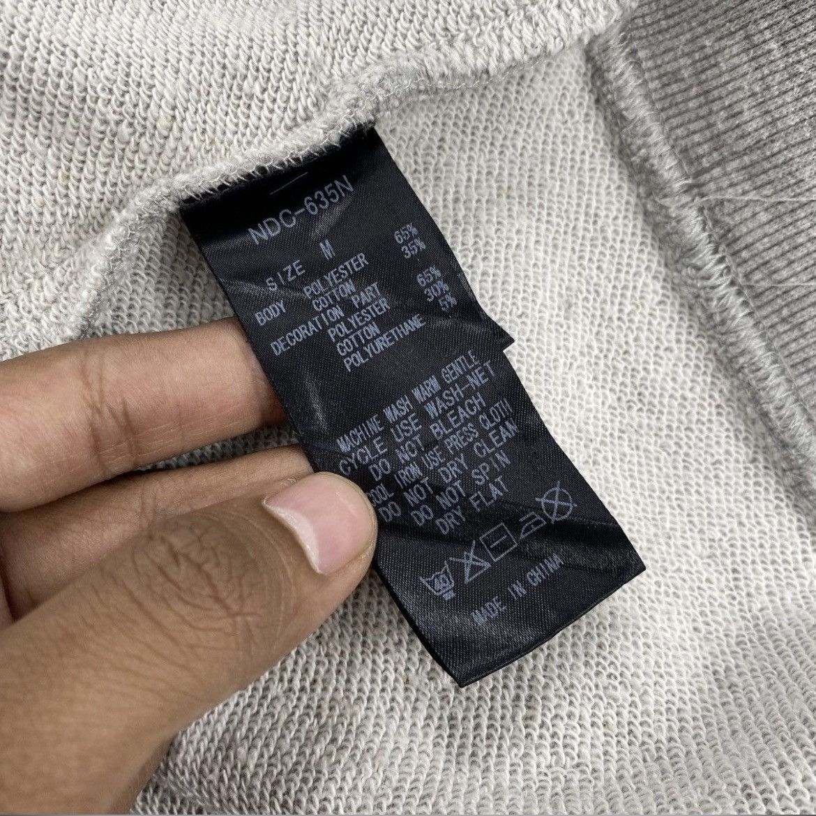 Number (N)ine Number (N)ine Spell Out Logo Taped Pocket Crewneck Grey Size US L / EU 52-54 / 3 - 10 Thumbnail