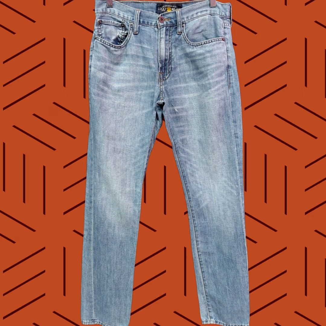 Lucky Brand Lucky Brand Linen Blue Jeans Solid Denim Linen Blend Men Size 29 x 32 Size US 29 - 1 Thumbnail