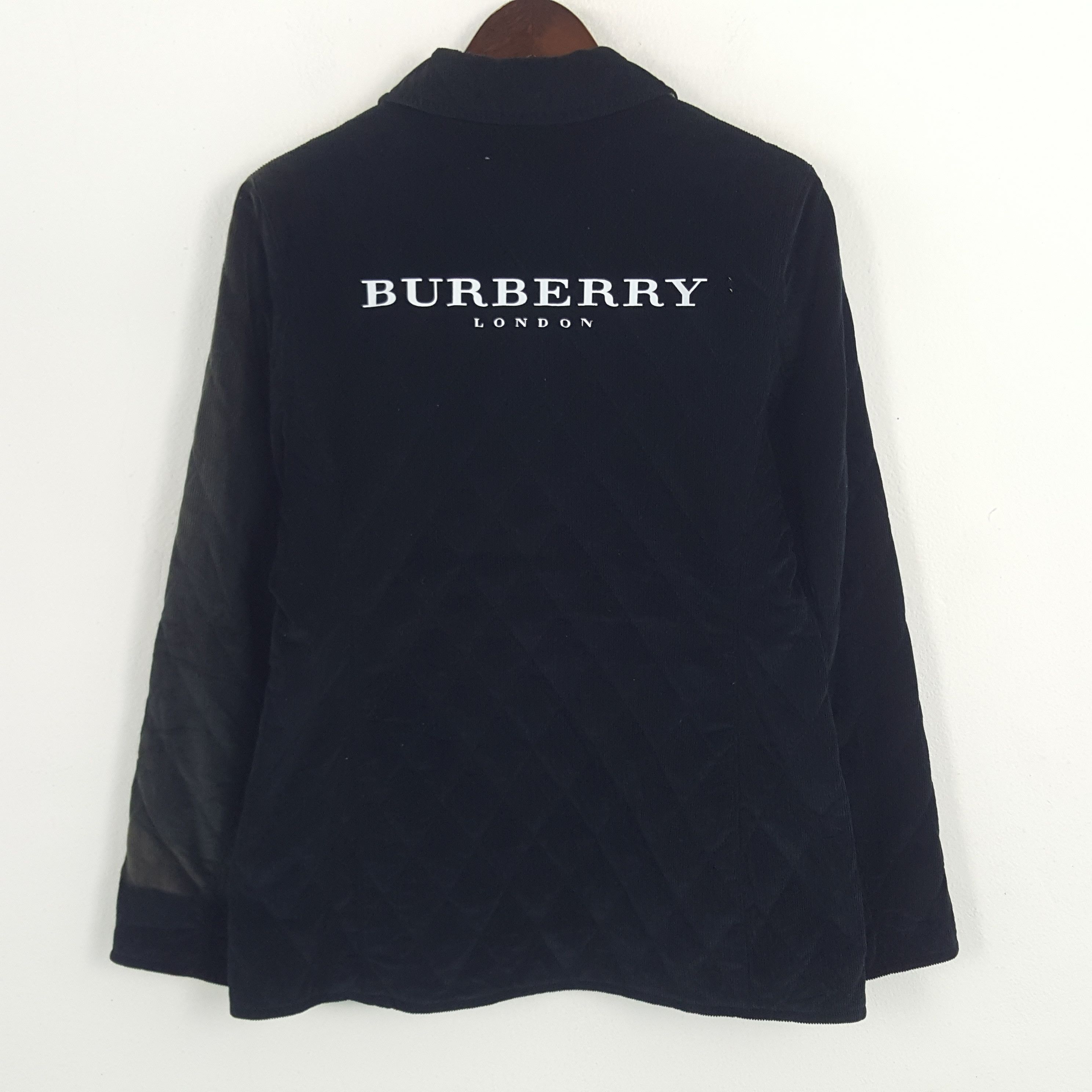 Burberry × Vintage Vintage Burberry London Velvet Custom Logo Button Up Jacket Size S / US 4 / IT 40 - 1 Thumbnail