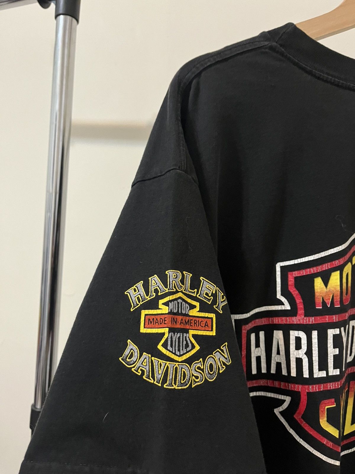 Harley Davidson × Vintage Vintage 90s Harley Davidson American Steel Graphic Tee Size US XXL / EU 58 / 5 - 6 Thumbnail