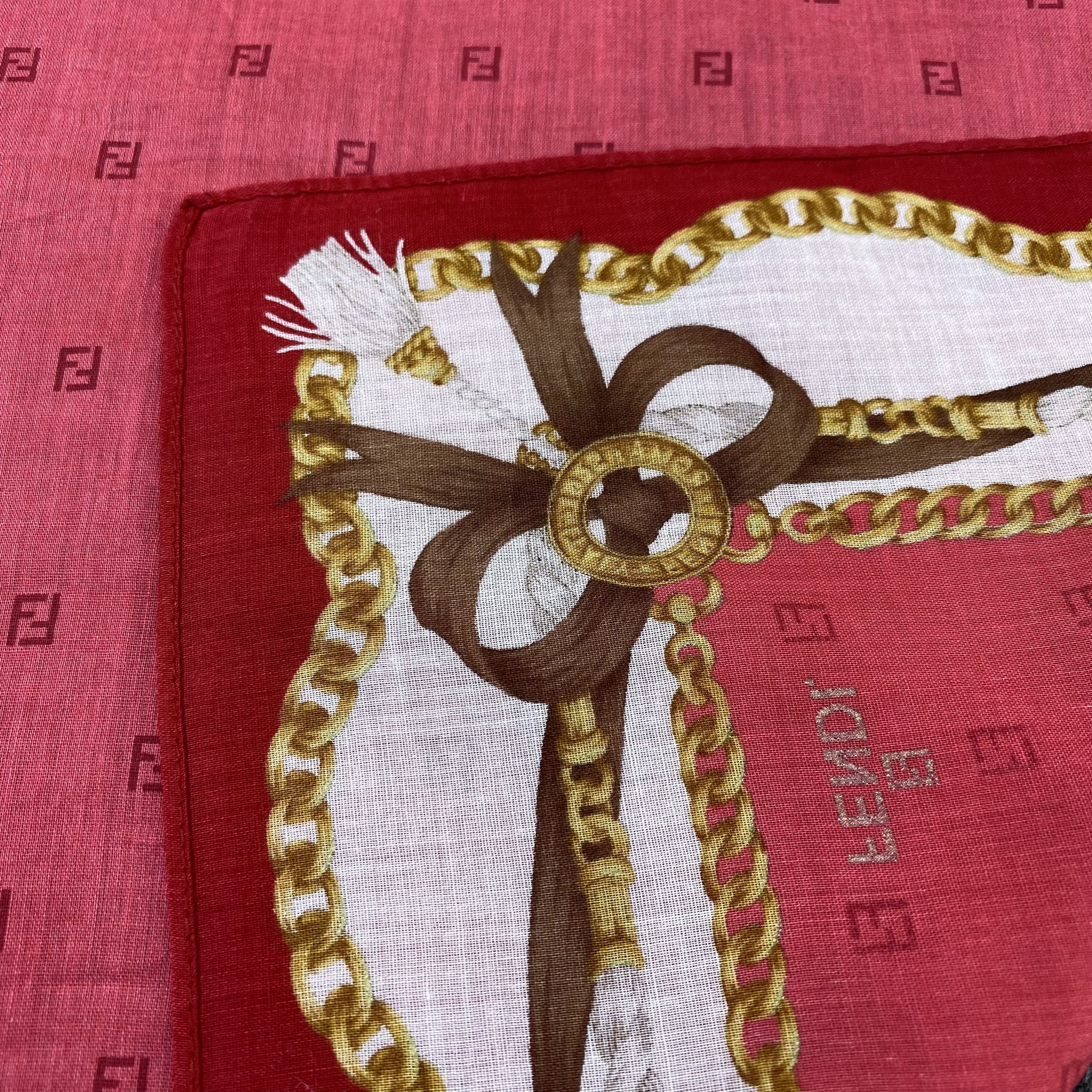 Fendi Fendi Handkerchief Neckerchief Bandana-B2032 Size ONE SIZE - 6 Thumbnail