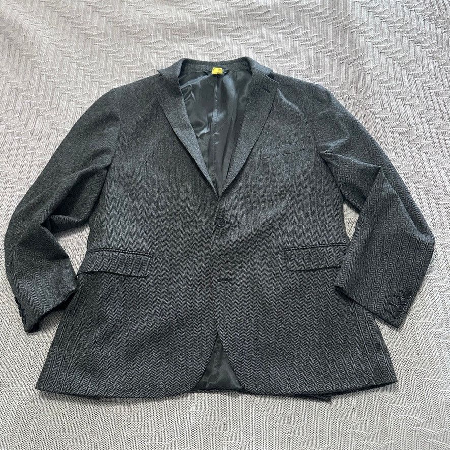 Saks Fifth Avenue Saks Fifth Avenue gray chevron cashmere blazer size 46R Size 46R - 1 Thumbnail