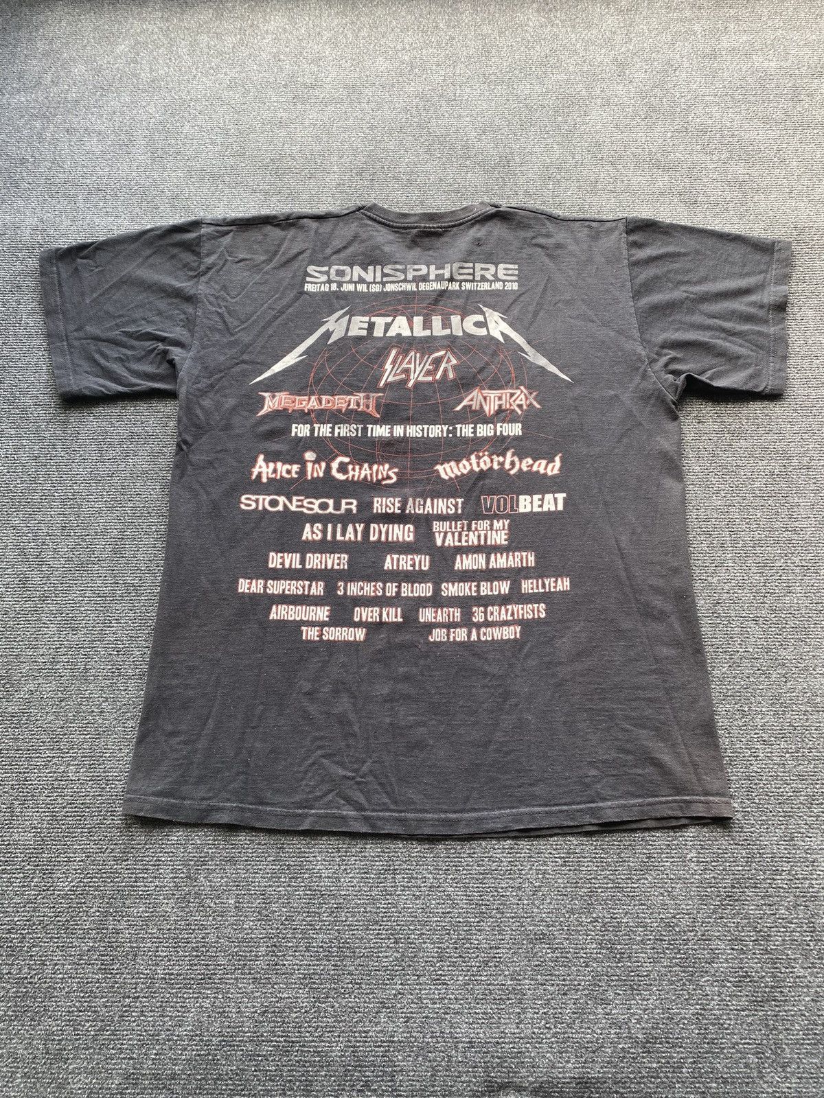 Band Tees 🔥2010 Sonisphere Metallica Megadeth Slayer Tour band tee Size US L / EU 52-54 / 3 - 2 Thumbnail