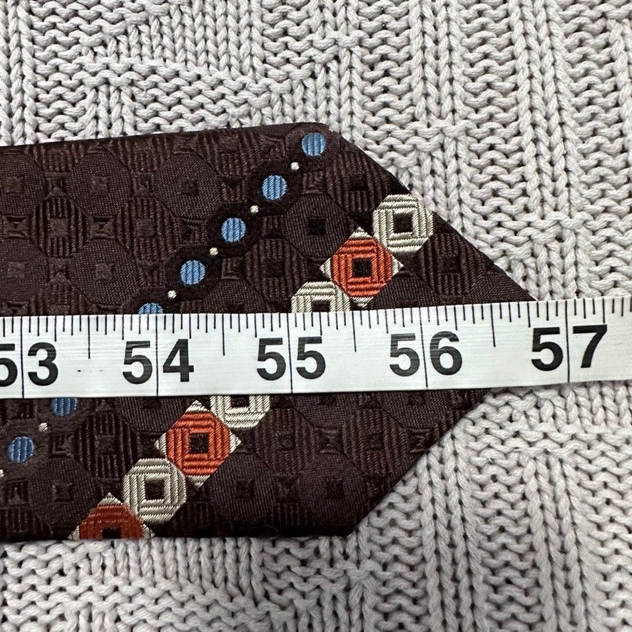 JCPenney Vintage 1980s JC Penney brown monotone Italian silk tie Size ONE SIZE - 4 Thumbnail