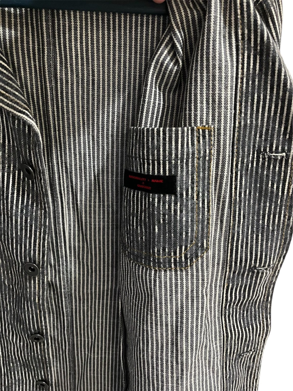 Japanese Brand Nationality + Name Grosbec Hickory Stripe Chore Coat Jacket Size US L / EU 52-54 / 3 - 5 Thumbnail