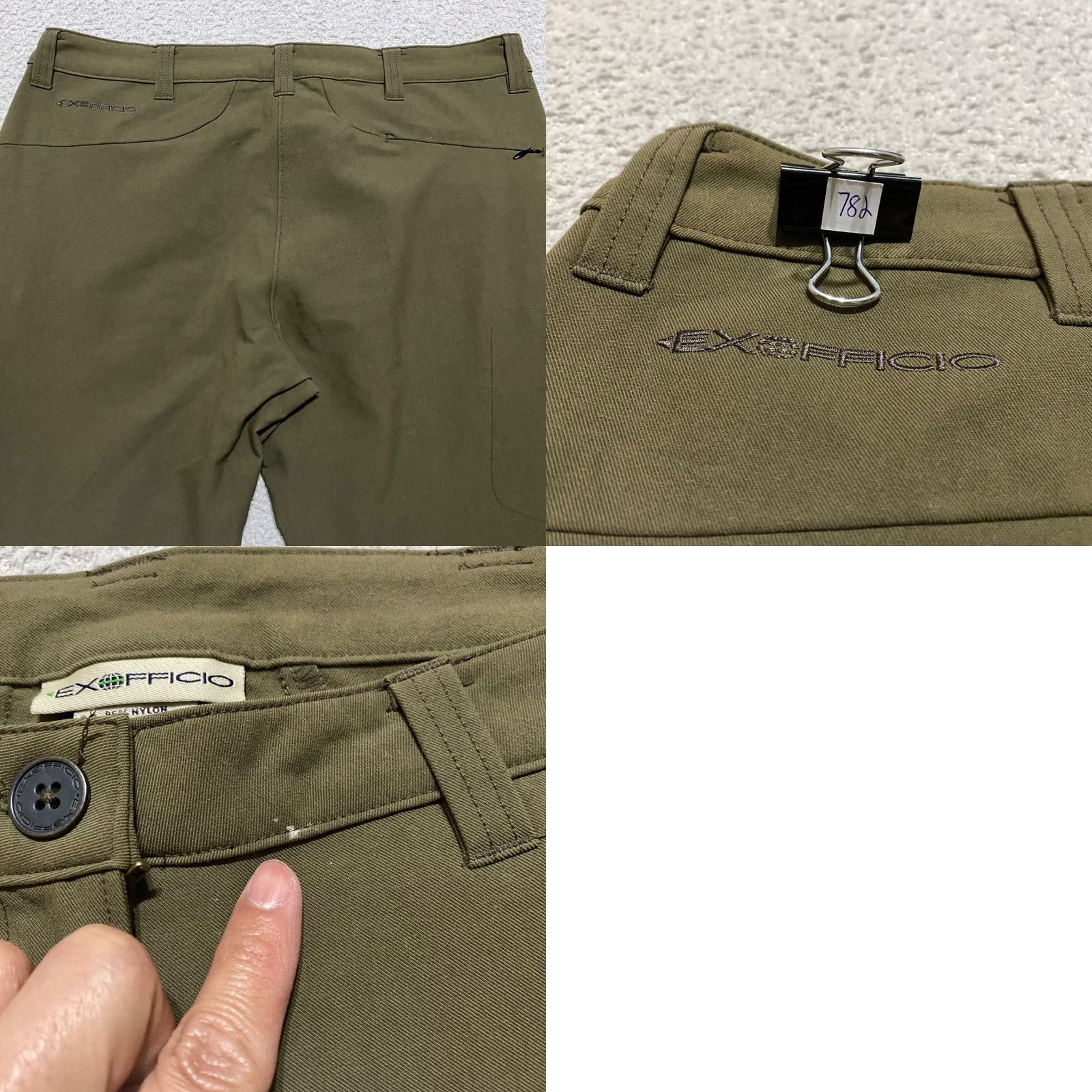 ExOfficio ExOfficio Womens Pants Green Cargo Outdoor Hiking Bootcut Mid Rise Nylon Adult 8 Regular 30in Inseam Mens Womens Boys Girls Size 30" / US 8 / IT 44 - 9 Thumbnail