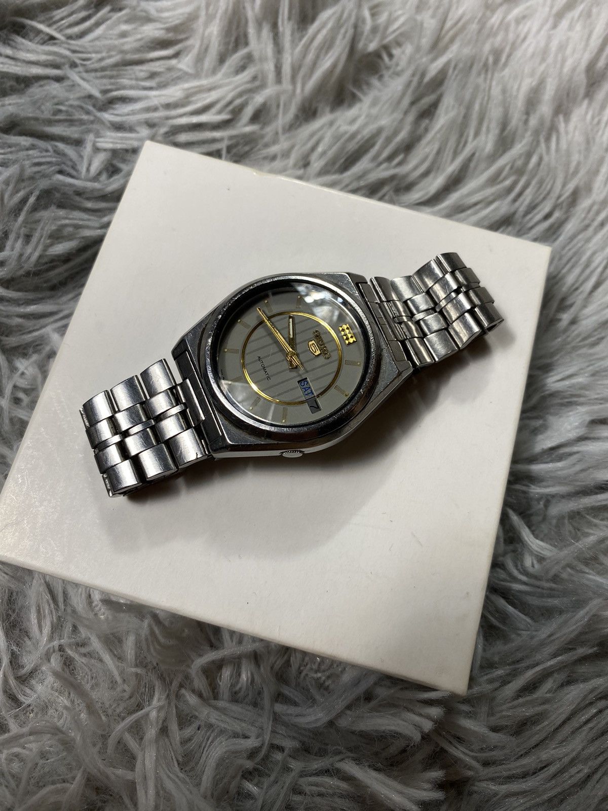 Seiko 5 Automatic Watch With Silver Dial - , Men's