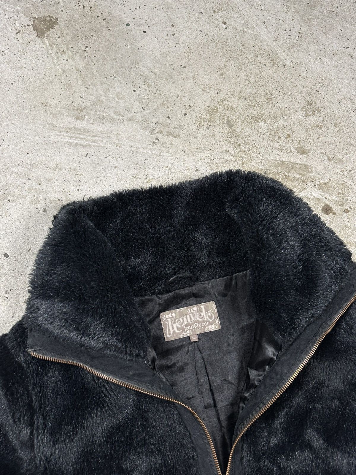 If Six Was Nine Vintage Y2K Faux Fur Japanese Style Black Boxy Bomber Jacket Size US S / EU 44-46 / 1 - 8 Thumbnail