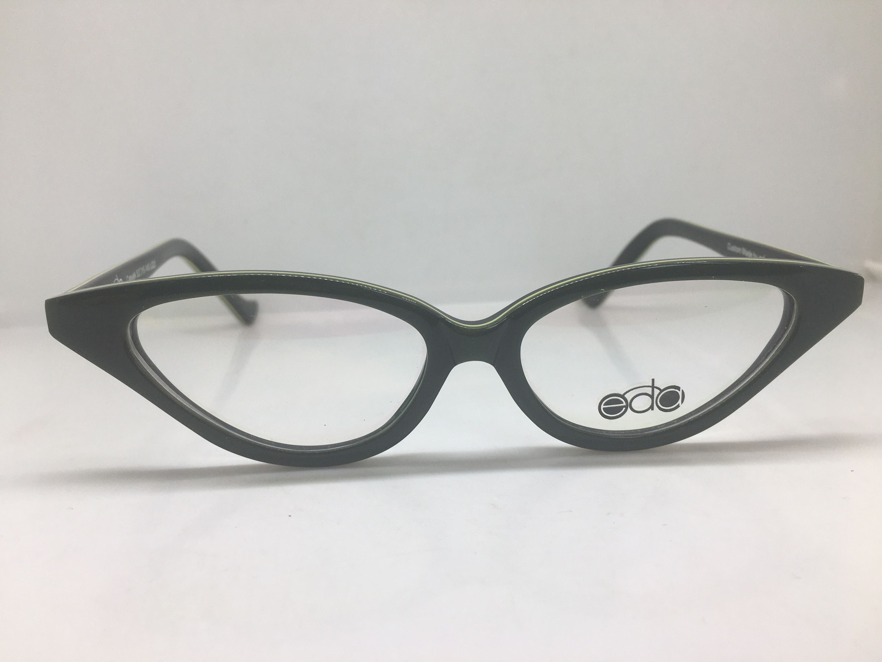 Other eda Green Black Cateye Eyeglasses Frame Diva Girls Size ONE SIZE - 2 Thumbnail