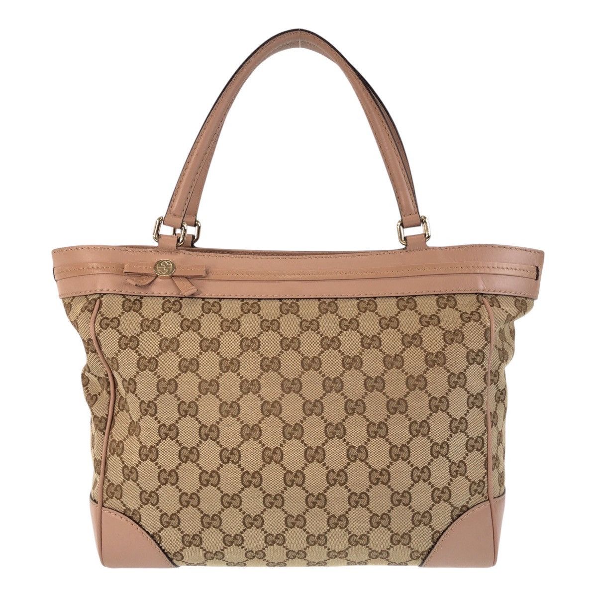 Gucci Gucci GG Canvas/leather Mayfair 2Way Tote Bag 257061 Canvas Shoulder Bag 257061 in Beige, Women's