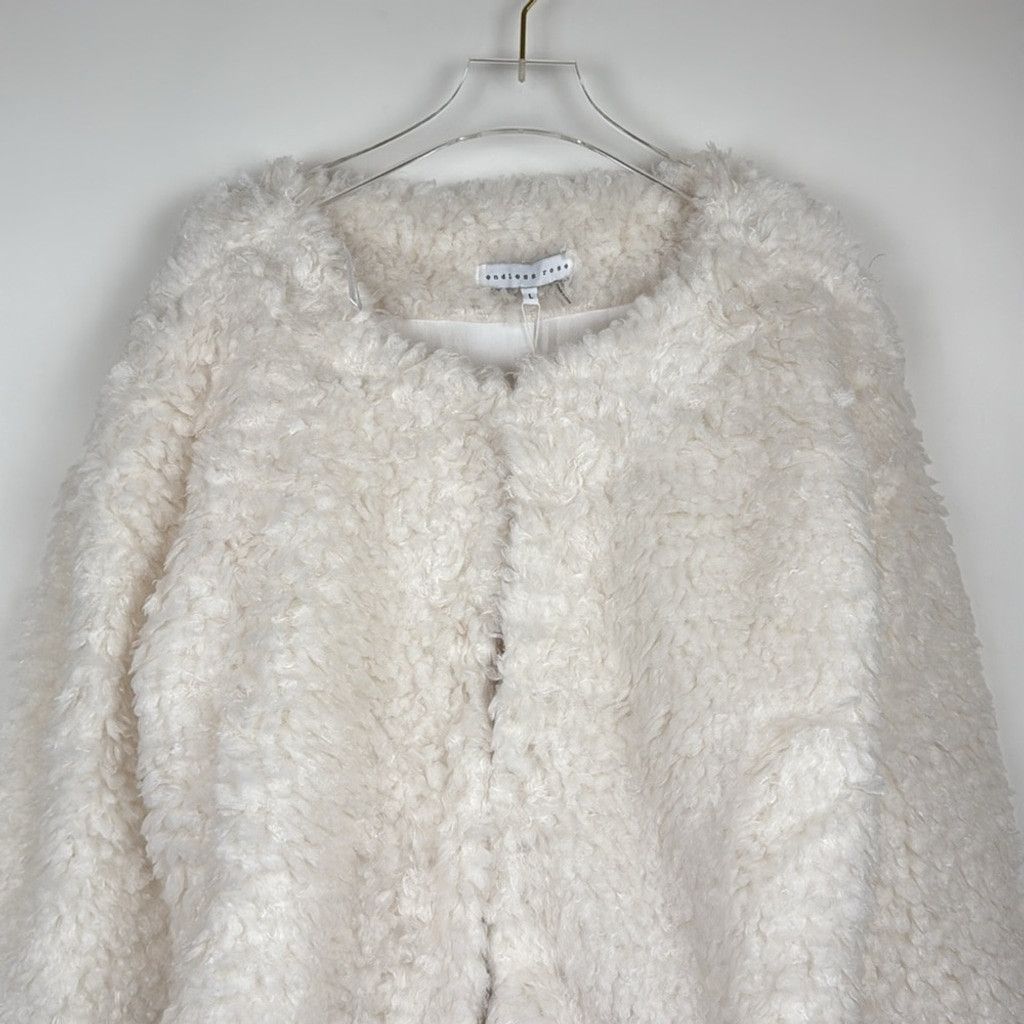 Other Endless Rose Boho Sherpa Teddy Cream Tan Jacket Large Size L / US 10 / IT 46 - 3 Thumbnail