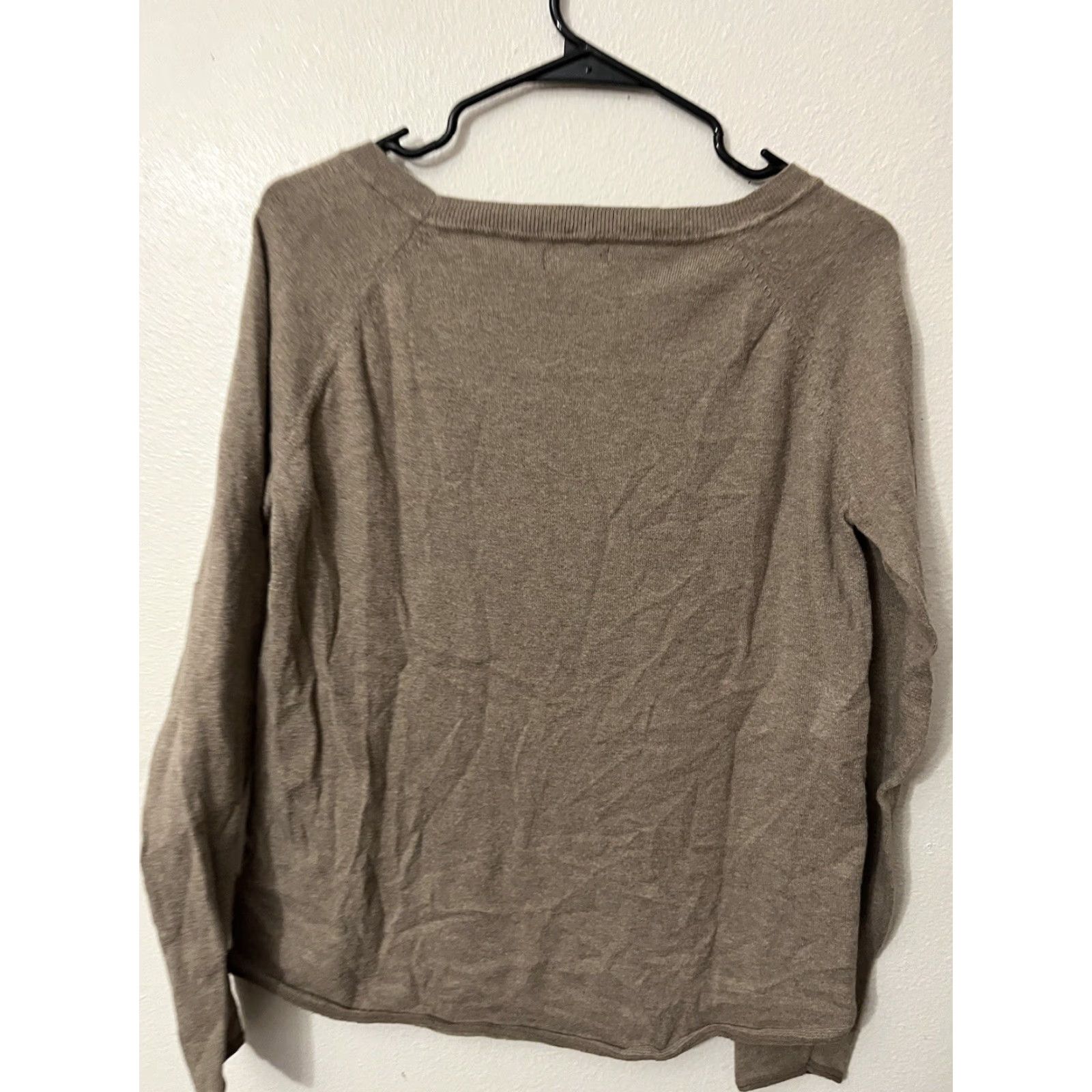Gap GAP Sweater Knit Crew Neck Brown Solid Women M Cotton Regular Pullover All Seasons Logo Modern Style 669964-04 Size M / US 6-8 / IT 42-44 - 3 Thumbnail