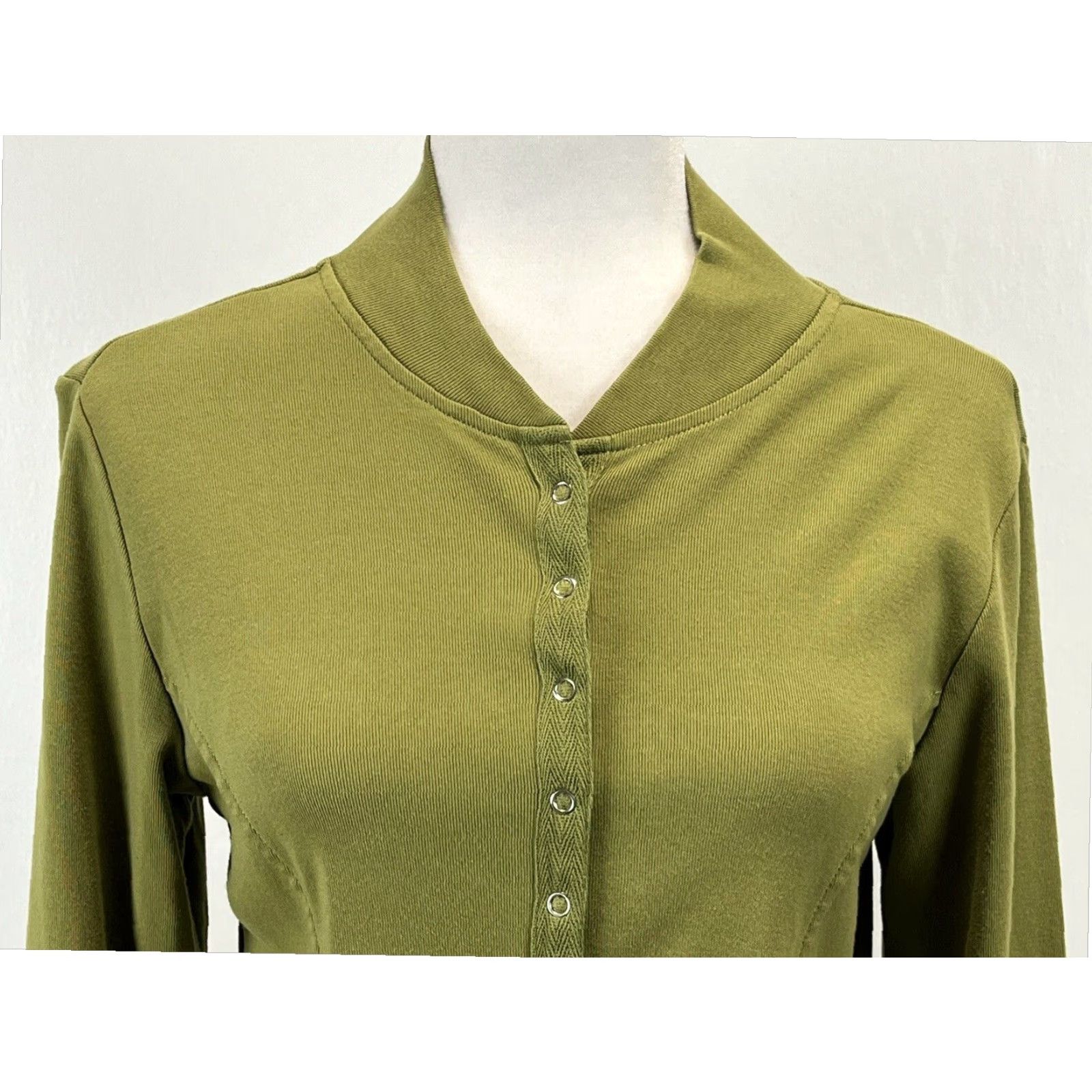 Soft Surroundings Soft Surroundings Women's Green Long Sleeve Cardigan Sweater with Pockets, XS Size XS / US 0-2 / IT 36-38 - 6 Thumbnail