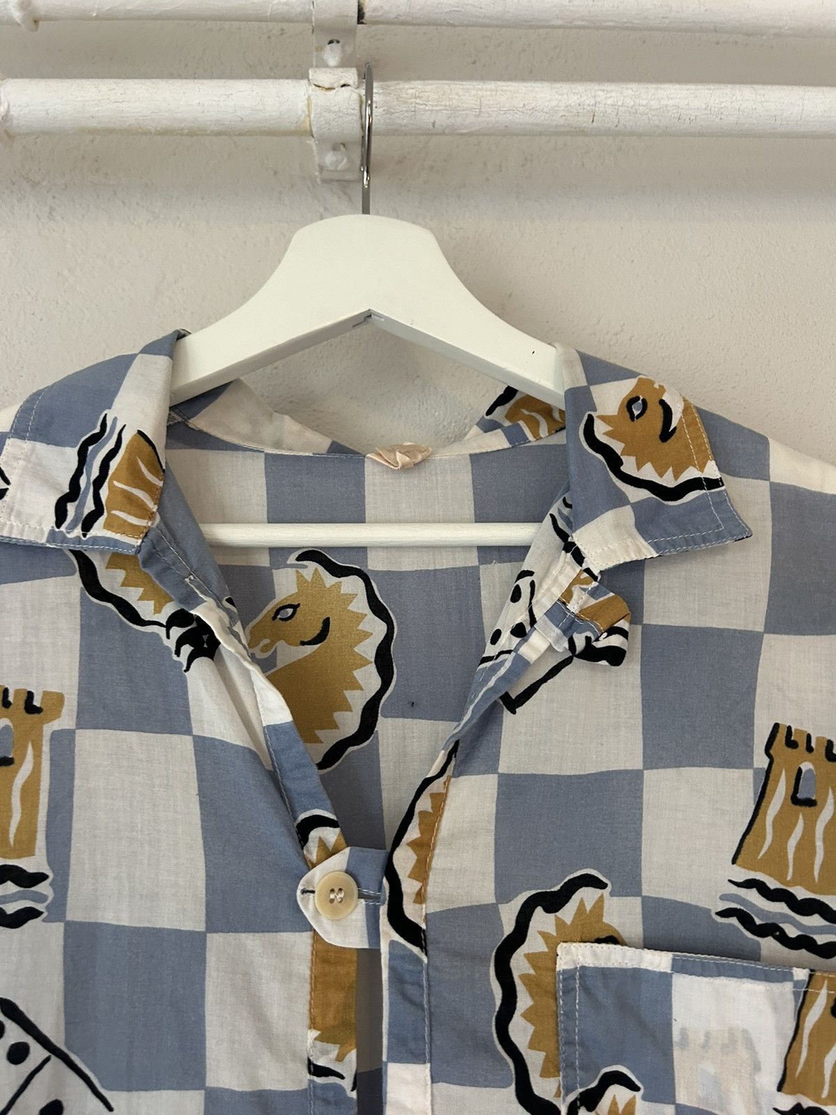 Yves Saint Laurent Chess Print Short Sleeve Shirt Size US M / EU 48-50 / 2 - 2 Thumbnail