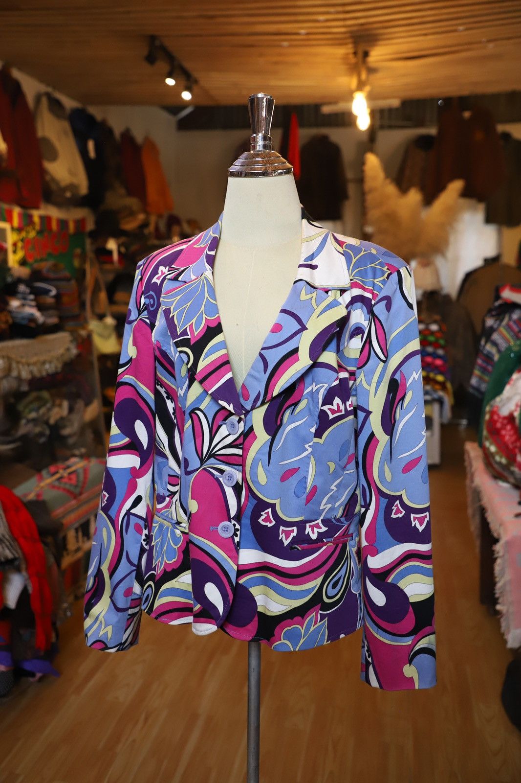 image of Archival Clothing x Simon Nygard Nygard Collection Vintage Blazer Coloured Pattern, Women's (Size M