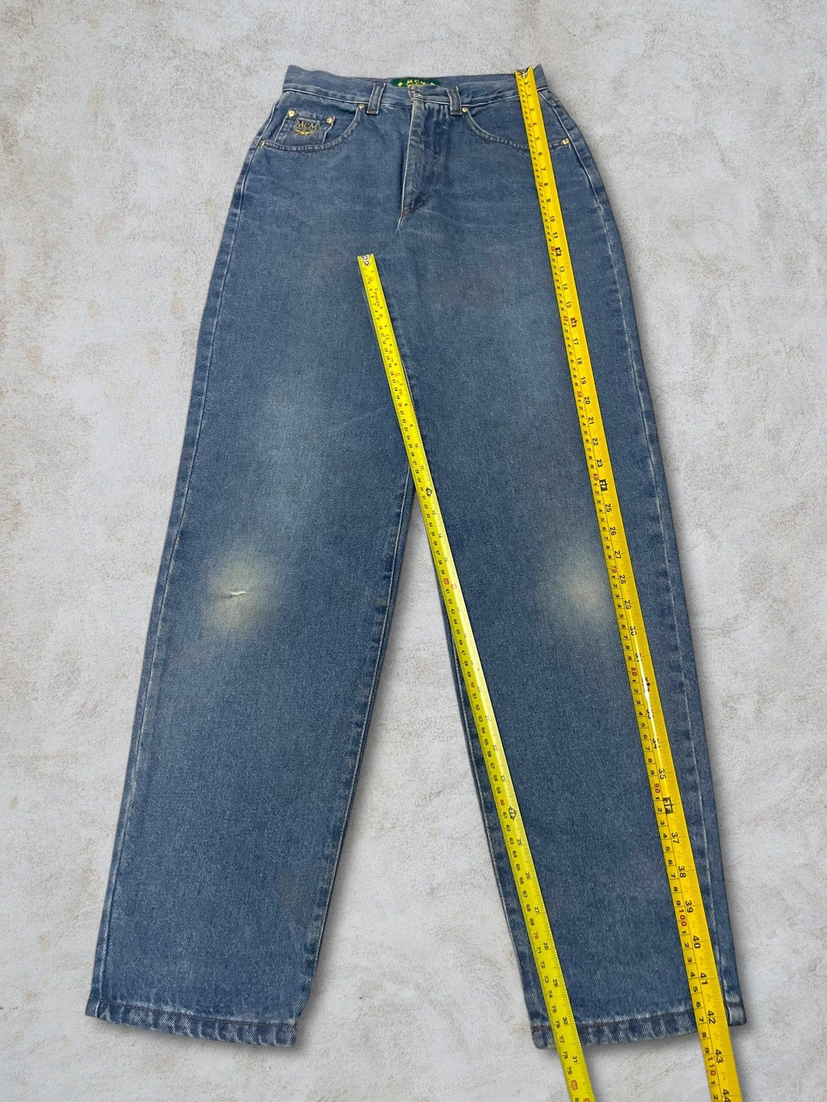 MCM MCM Embroidery Logo High Waist Gold Plate Button Blue Jeans Size 28" / US 6 / IT 42 - 24 Thumbnail