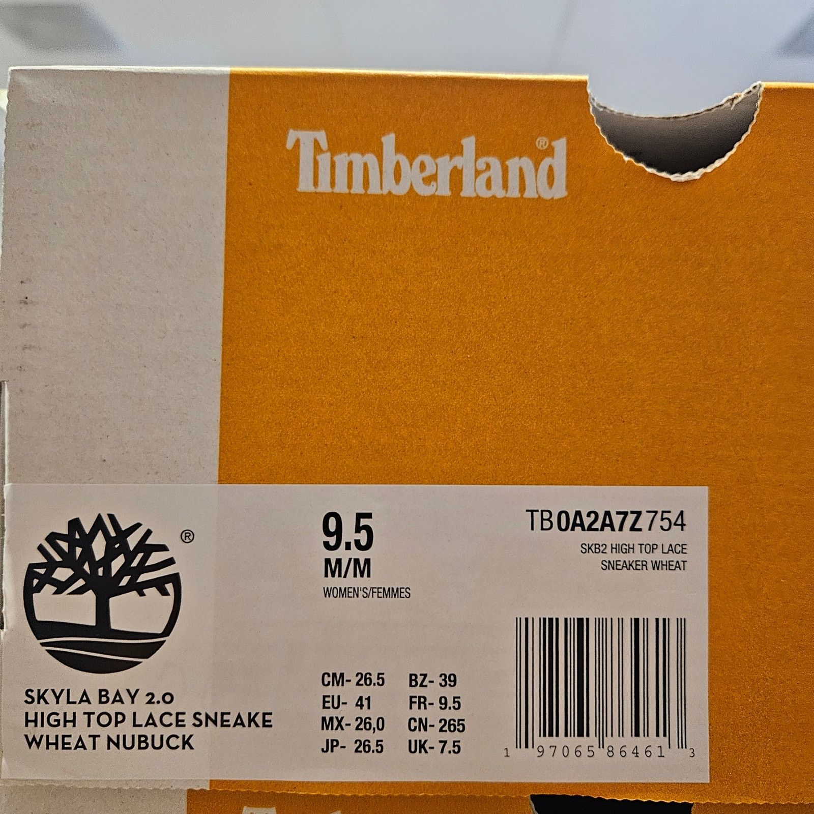 Timberland TIMBERLAND WOMEN'S 9.5 SKYLA BAY 2.0 HI TOP LACE SNKR WHEAT Size US 9.5 / IT 39.5 - 8 Thumbnail