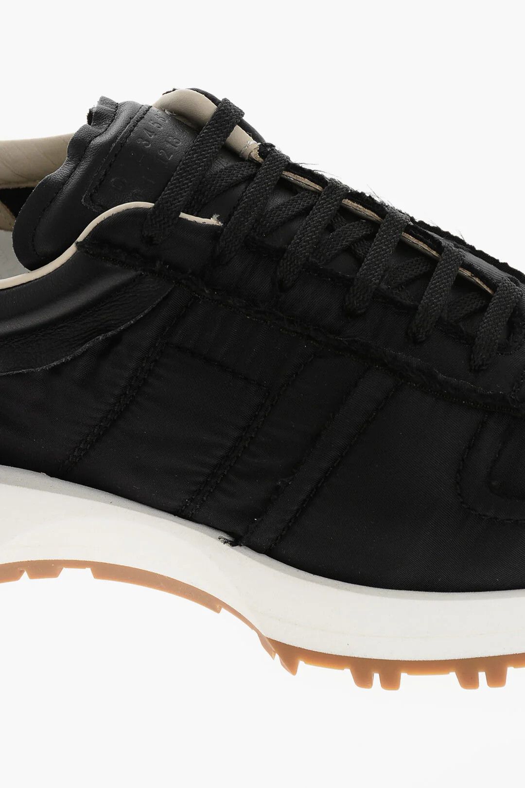 Maison Margiela og1mm0326 Leather & Fabric Low-Top Sneakers in Black Size US 8 / EU 41 - 4 Thumbnail