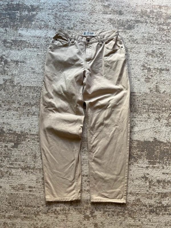 Other The World Sz W 36 L 32 Denim Jeans Beige Baggy Vintage 90s Size US 36 / EU 52 - 1 Thumbnail