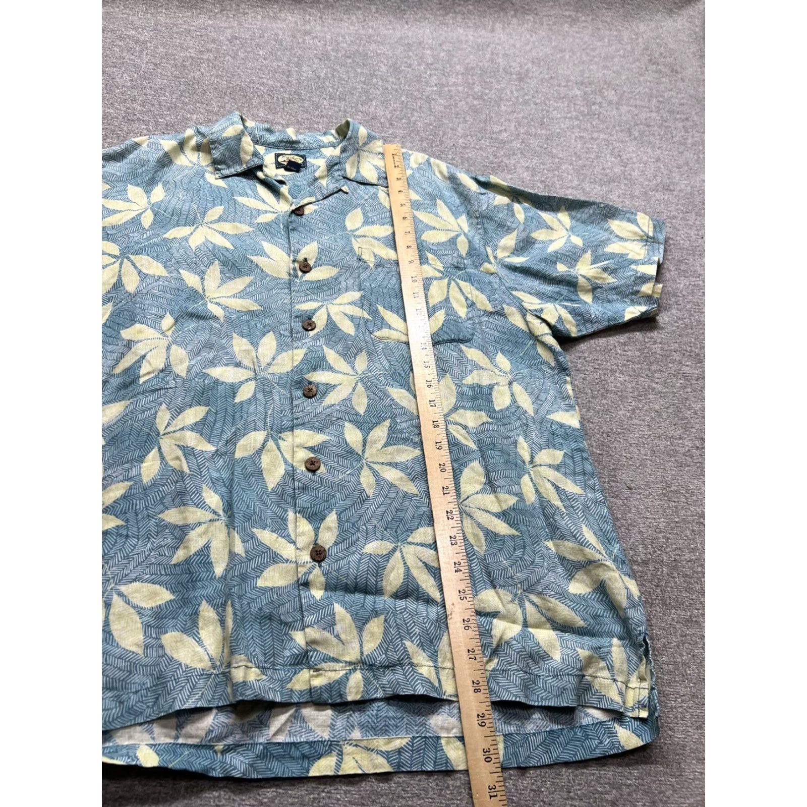 Tommy Bahama VINTAGE Tommy Bahama Men's Lavish Leaves Silk Camp Shirt Medium Blue Geez Relax Size US M / EU 48-50 / 2 - 3 Thumbnail