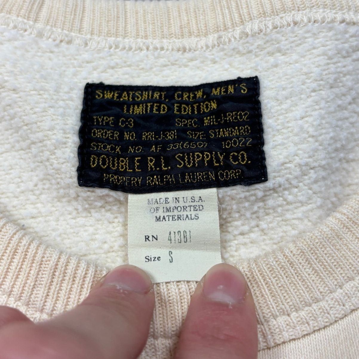 RRL Ralph Lauren RRL Double RL Limited Ed Military French Terry Sweatshirt S Size US S / EU 44-46 / 1 - 4 Thumbnail