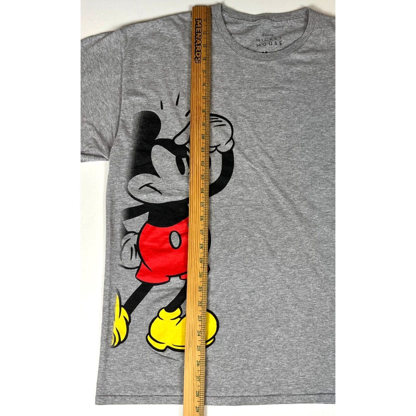 Disney Disney Mickey Mouse Graphic T-Shirt Mens XL Crew Neck Gray Cotton Polyester Blend Short Sleeve Shirt Size US XL / EU 56 / 4 - 5 Thumbnail