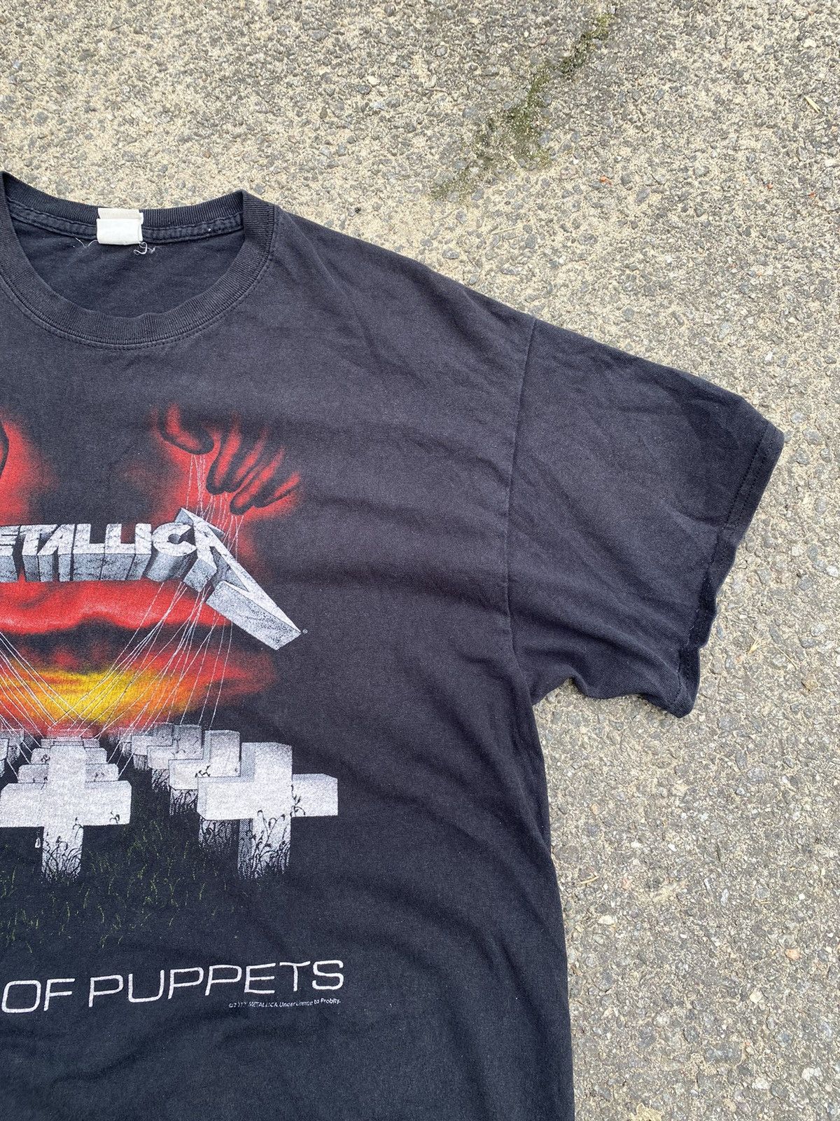Band Tees × Metallica × Vintage 90s VINTAGE Metallica Master of Puppets T-Shirt Tee Size US XL / EU 56 / 4 - 3 Thumbnail