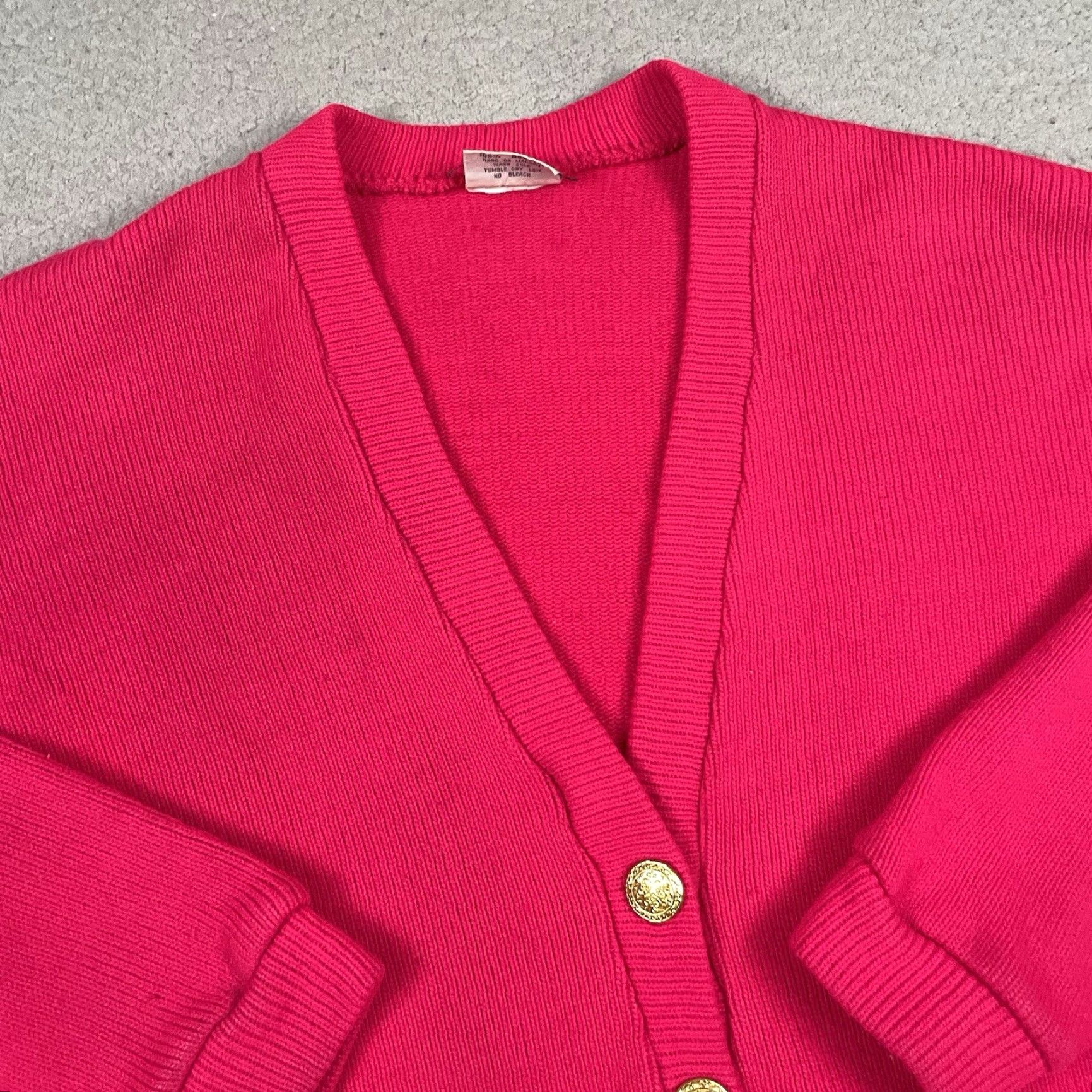 Pinko VINTAGE Stallion Cardigan Sweater Women 80s Pink Knit Button S Small USA 80s Womens Stallion Cardigan Size S / US 4 / IT 40 - 2 Thumbnail