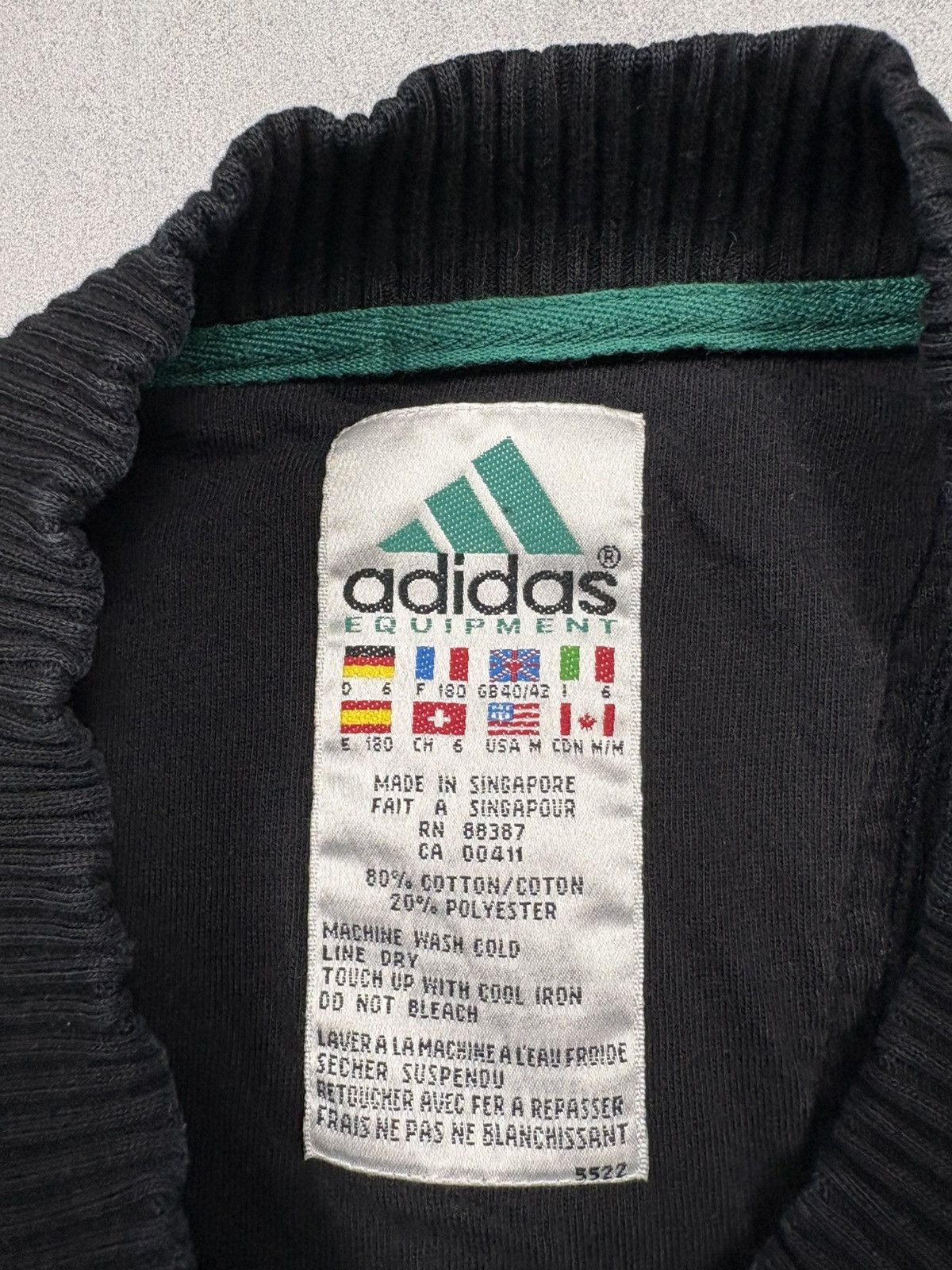 Adidas Vintage 90s Adidas Equipment Cropped Sweatshirt Black Logo M Size M / US 6-8 / IT 42-44 - 11 Thumbnail
