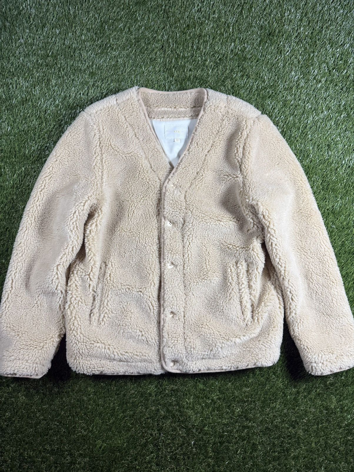 YITAI Y2k Yitai LA Fur Sherpa Winter Fleece Thick Cardigan Sweater Size US S / EU 44-46 / 1 - 1 Thumbnail