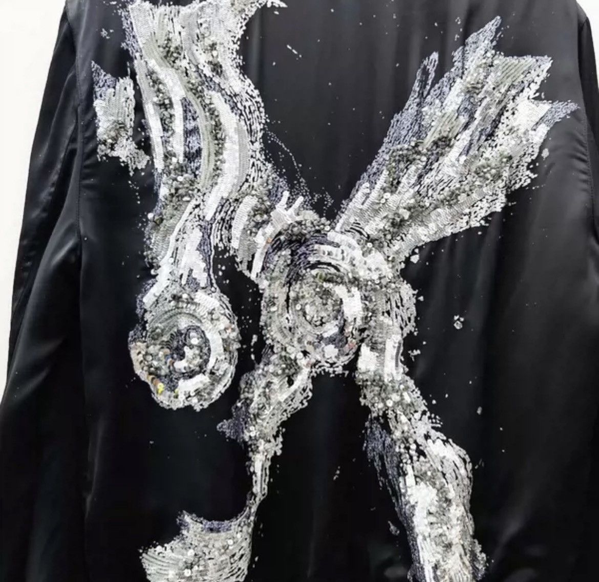 Hedi Slimane × Saint Laurent Paris SS15 Mr X embellished sequin satin bomber jacket Size US M / EU 48-50 / 2 - 3 Thumbnail