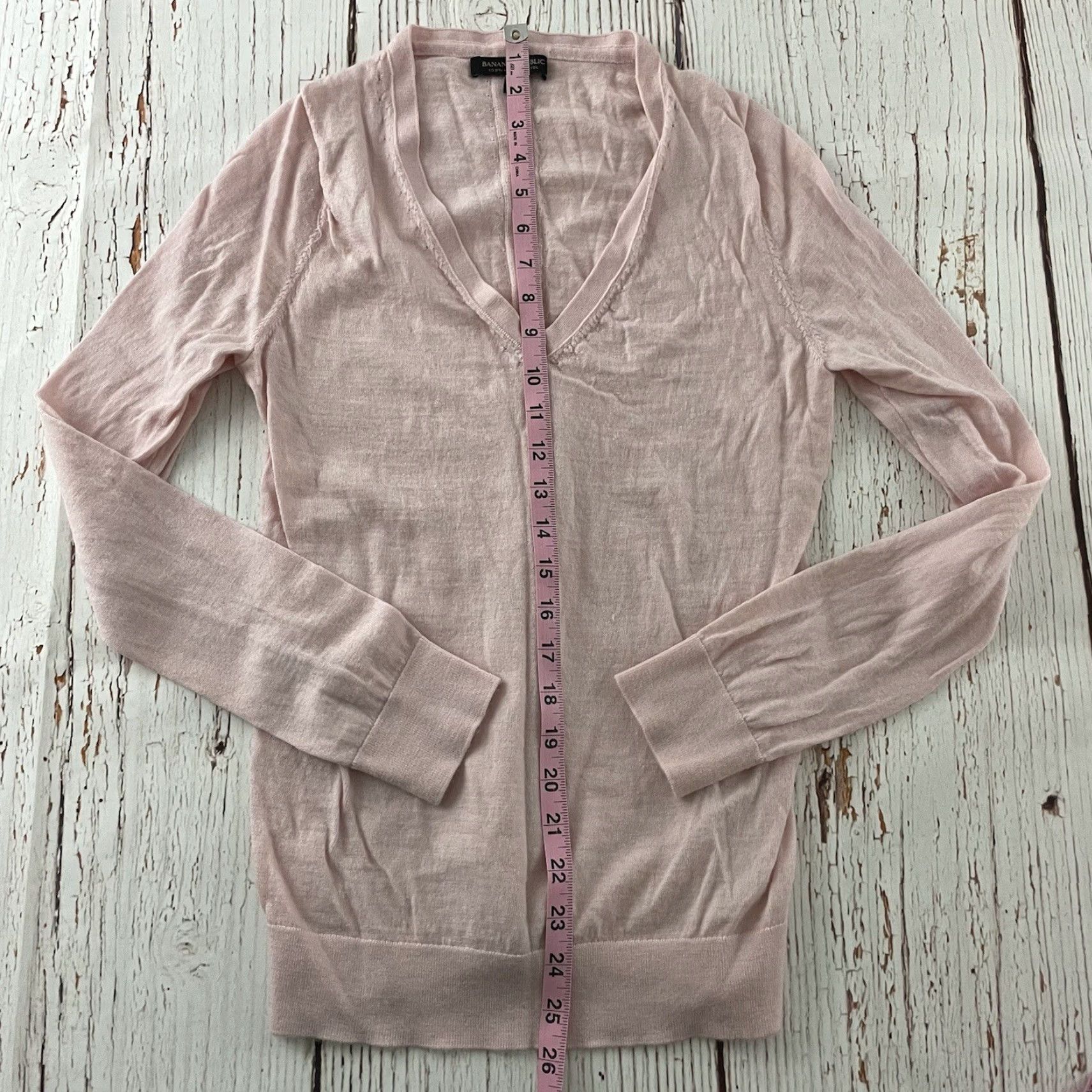 Banana Republic Banana Republic Merino Long Sleeve Sweater Top Women's M Pink Blouse Shirt Adult Medium Pink Womens Merino Long Sleeve Sweater Top Size M / US 6-8 / IT 42-44 - 3 Thumbnail
