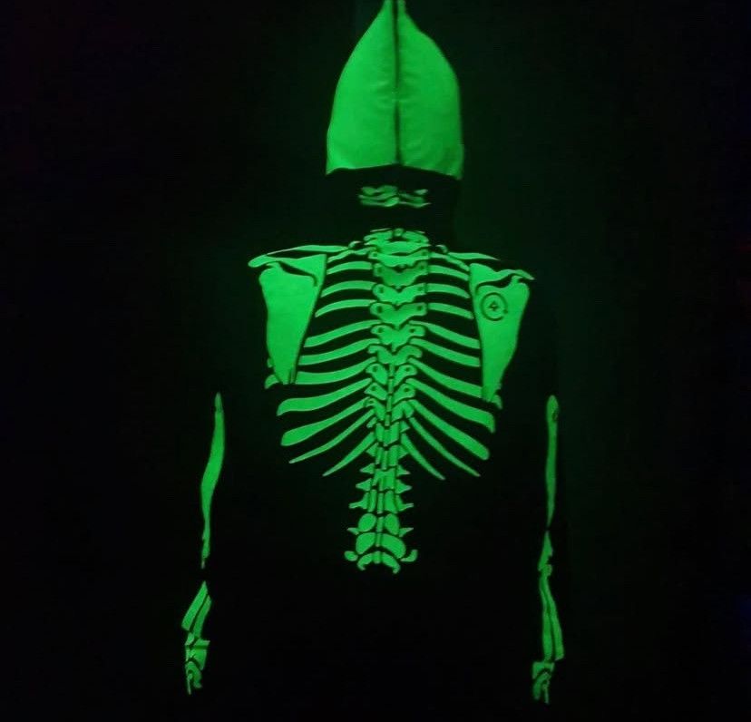 LRG × Vintage Rare LRG Dead Serious Skeleton Ziphoodie Glow In The Dark Size US XL / EU 56 / 4 - 20 Thumbnail