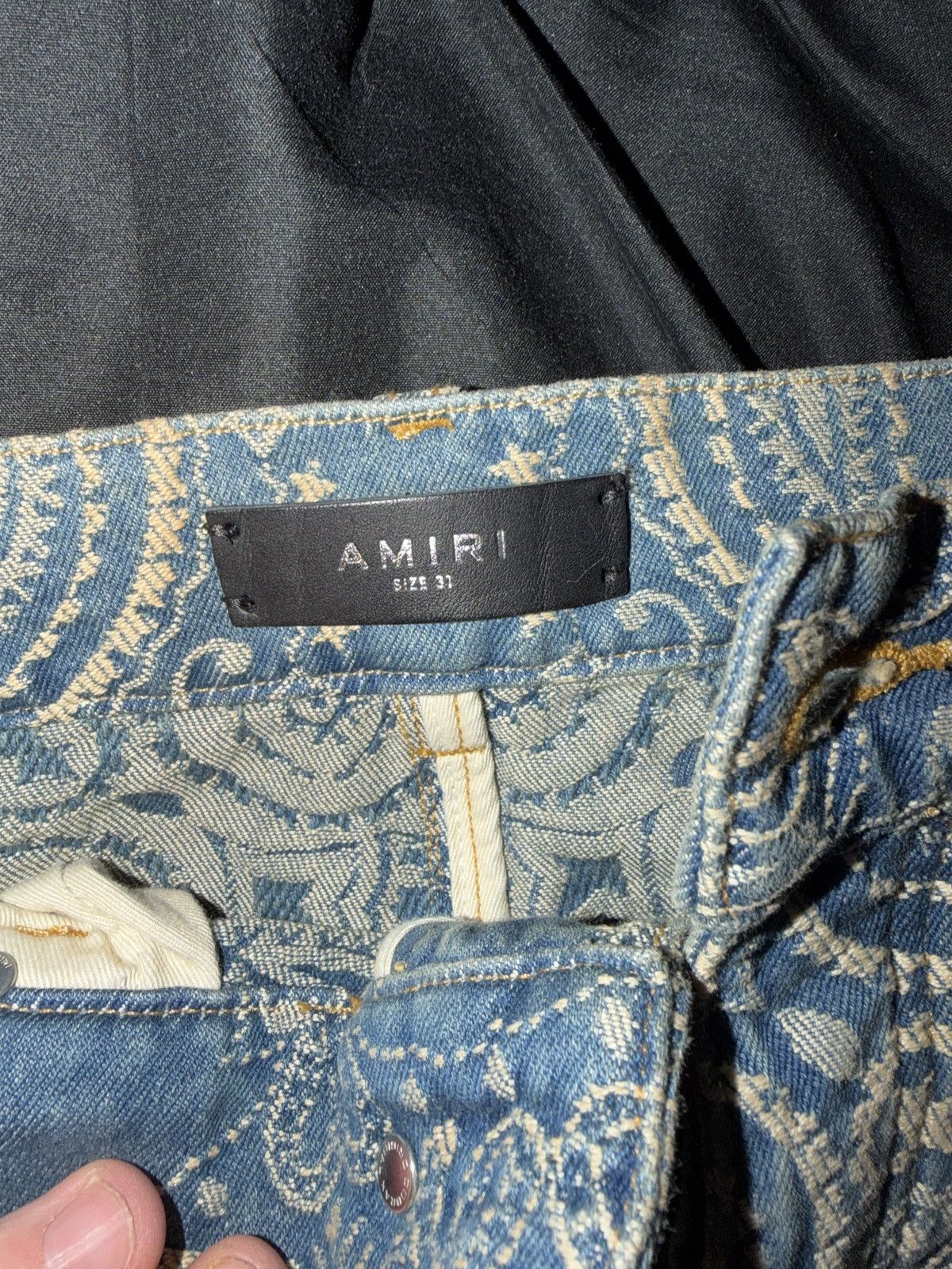 Amiri Amiri Bandana Jacquard Straight Leg Jeans Size US 31 - 6 Thumbnail