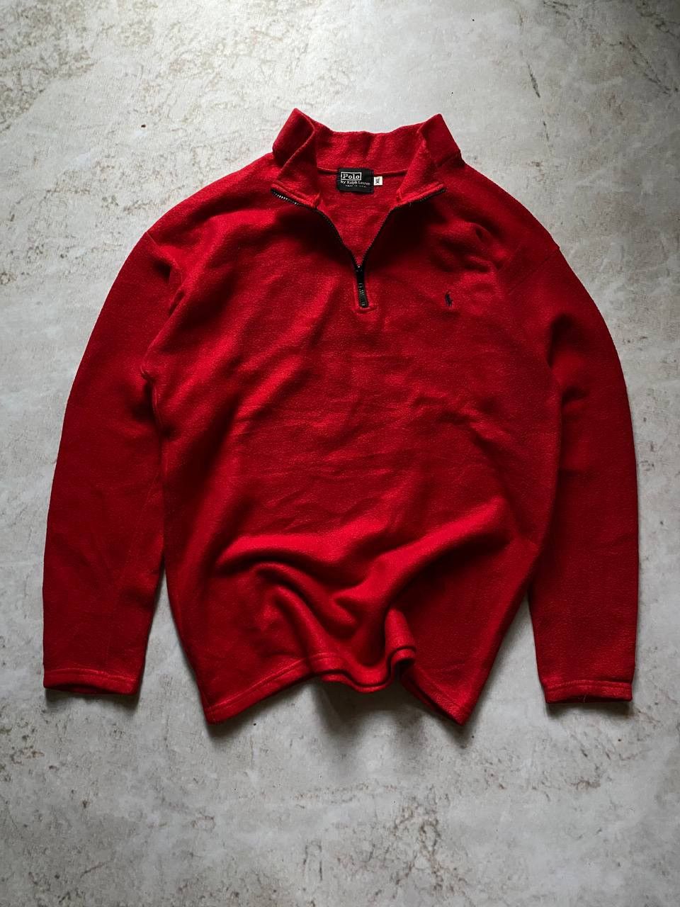 Polo Ralph Lauren × RRL Ralph Lauren Vintage Polo Ralph Lauren 1/4 Zip Fleece Jacket made in USA Size US XL / EU 56 / 4 - 1 Thumbnail