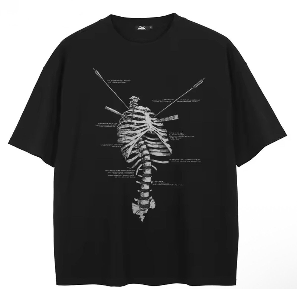 Other Streetwear Vintage Gothic Skeletom Arrow Graphic T-Shirt Size US XL / EU 56 / 4 - 1 Thumbnail