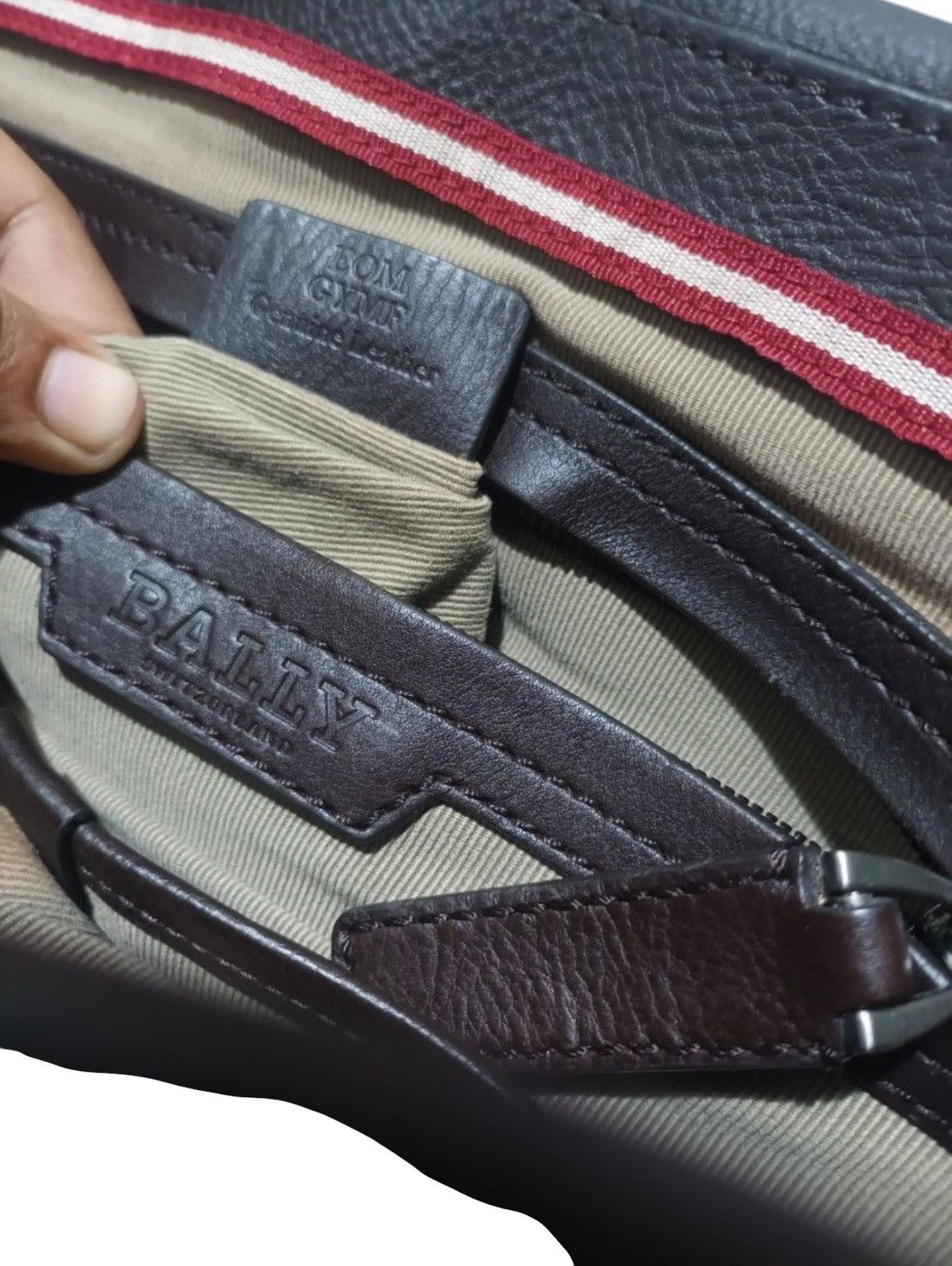 Bally BALLY LOGO SHOULDER AND CROSSBODY BAG LEATHER DARK BROWN Size ONE SIZE - 6 Thumbnail