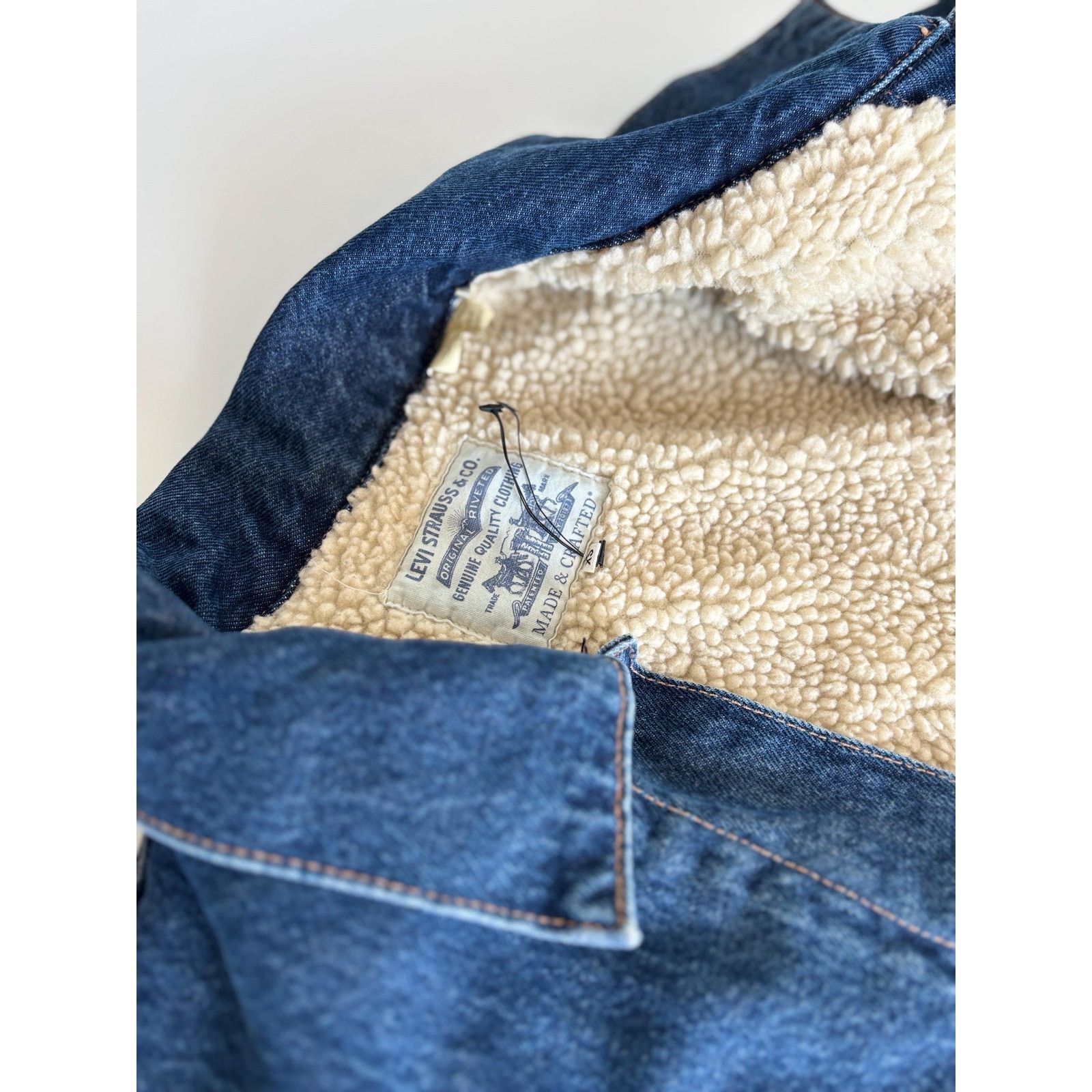 Levi's × Levi's Made & Crafted × Levi's Vintage Clothing Levi’s Made & Crafted Sherpa Lined Long Denim Coat Size US XS / EU 42 / 0 - 4 Thumbnail