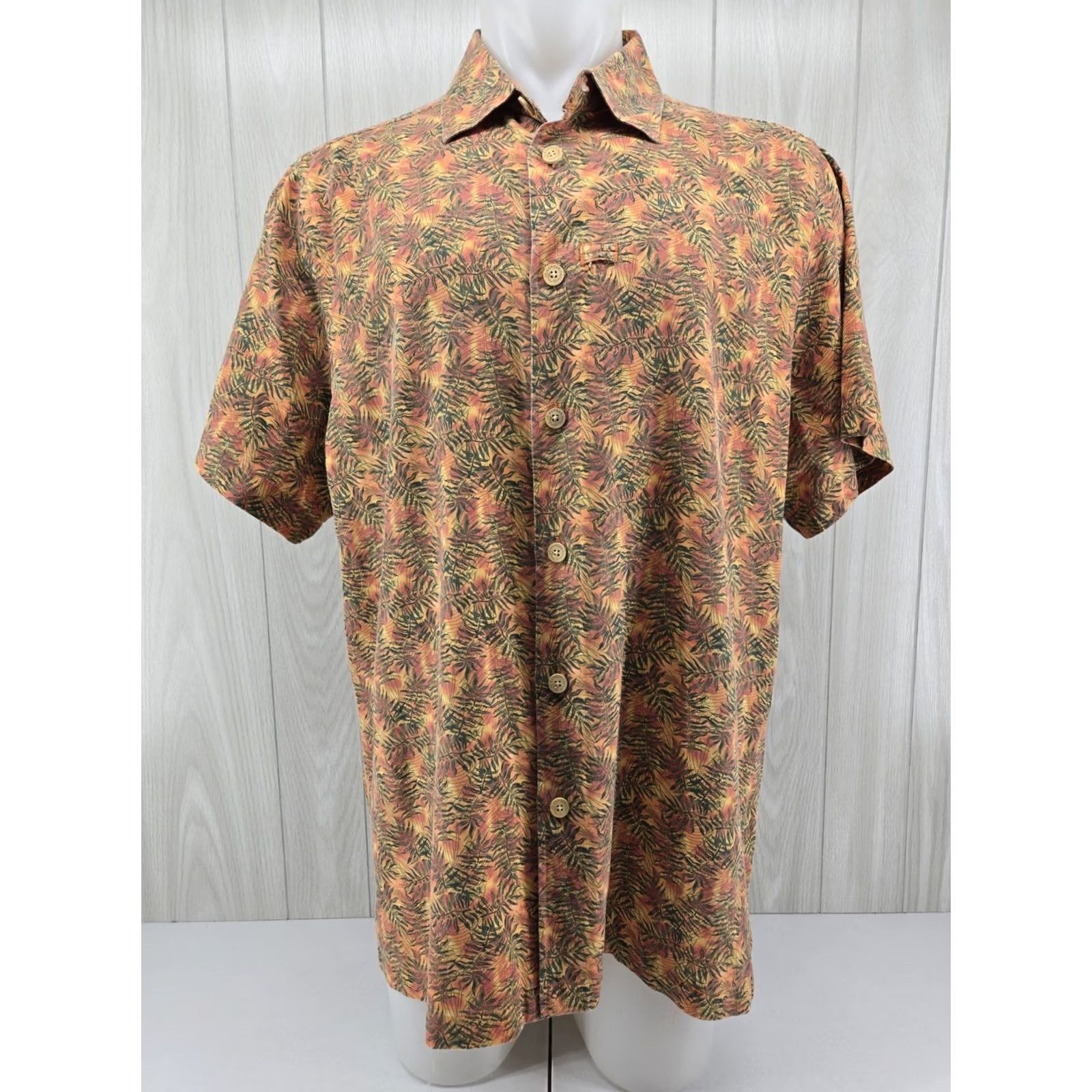 Vintage Margaritaville 2XL Hawaiian Lounge Shirt Floral Orange Silk Cotton Blend Shirt Blue Male 2XL Button-Up Short Sleeve Collared Vintage No Size US XXL / EU 58 / 5 - 2 Thumbnail