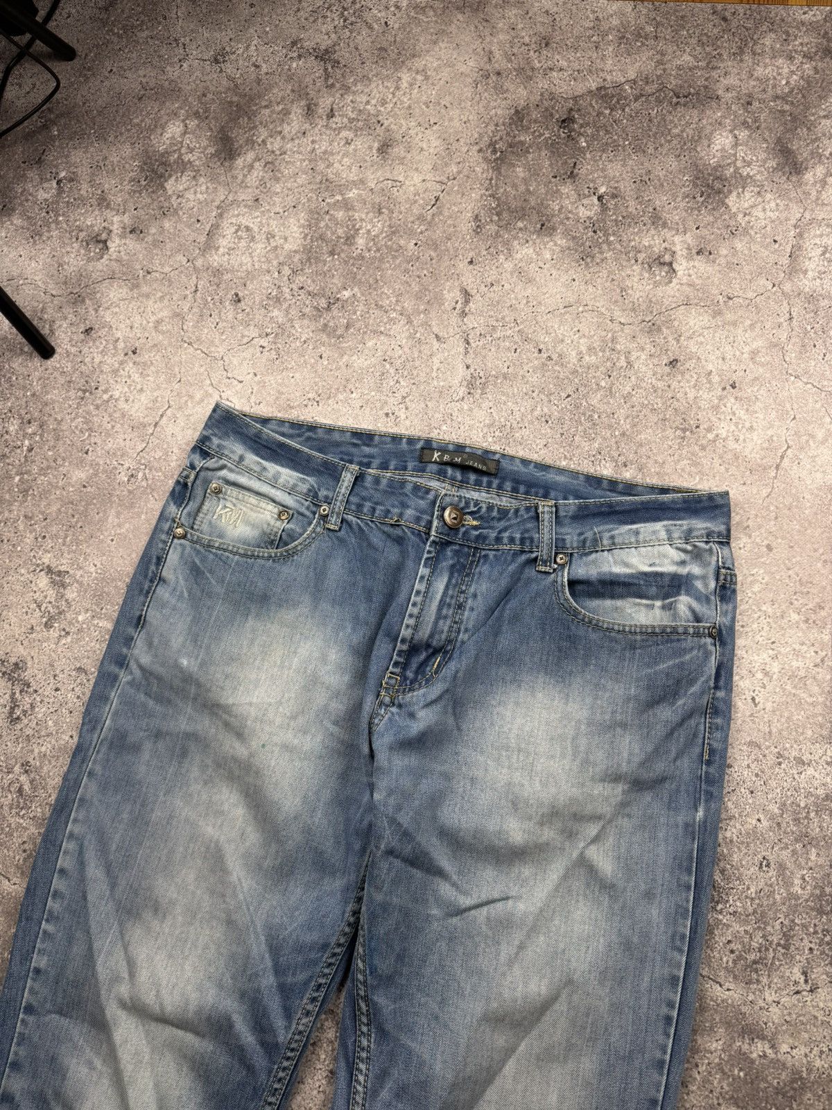 Japanese Brand Y2K Kosmo Lupo Jeans Panther Logo Back Washed Denim Ed Hardy Size US 36 / EU 52 - 4 Thumbnail