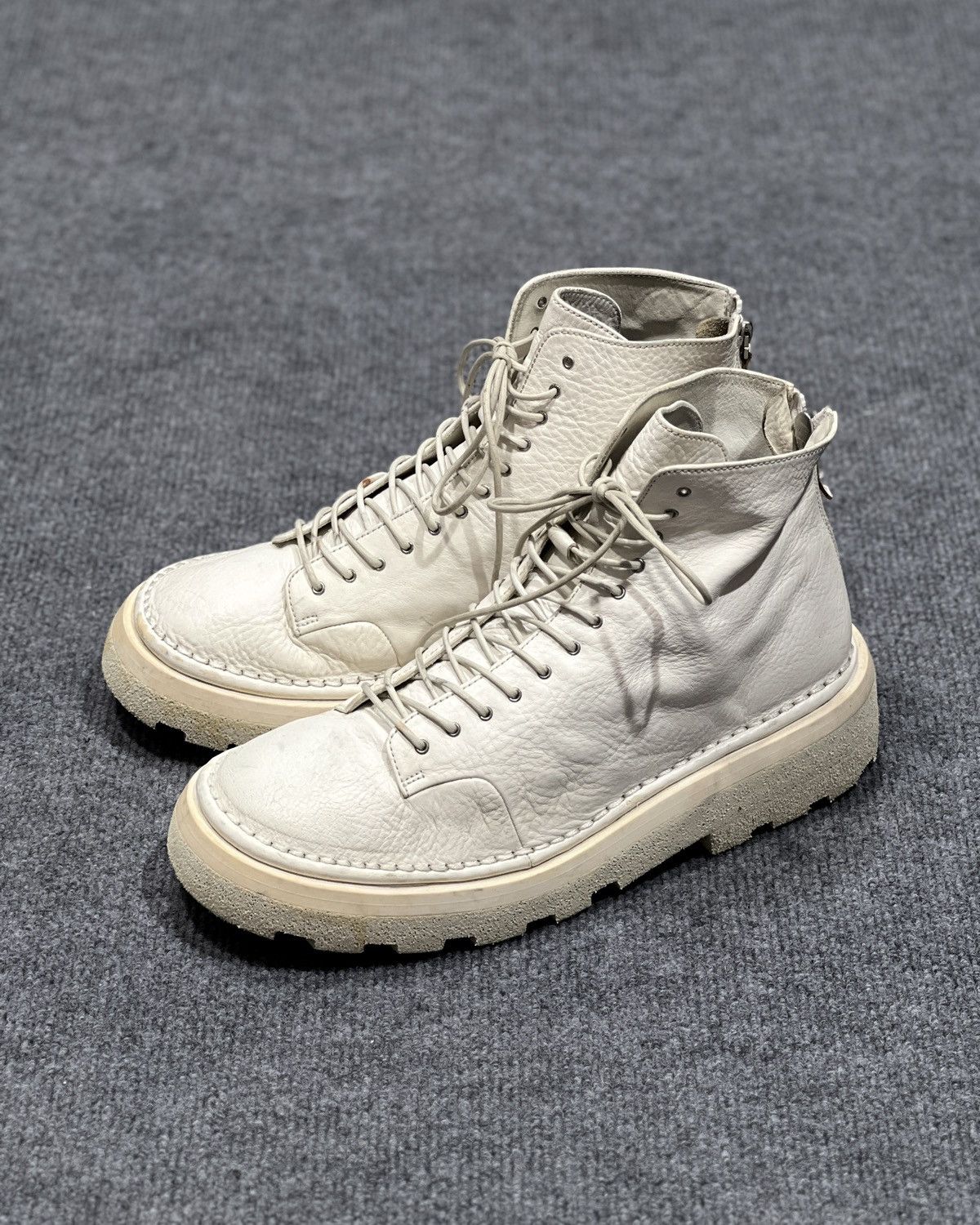 Marsell Marsèll White Lace Up Platform Ankle Boots Size US 9.5 / EU 42-43 - 1 Thumbnail