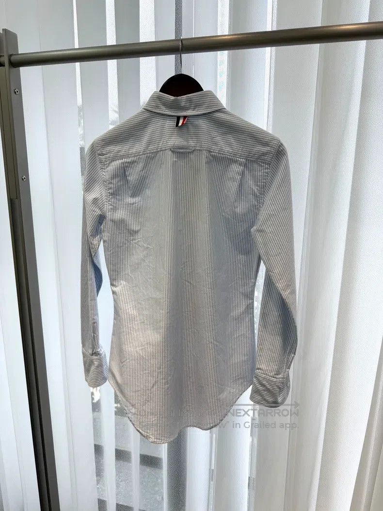 Thom Browne Thom Browne Blue and White Striped Cotton Lapel Long-Sleev Size XS / US 0-2 / IT 36-38 - 2 Thumbnail