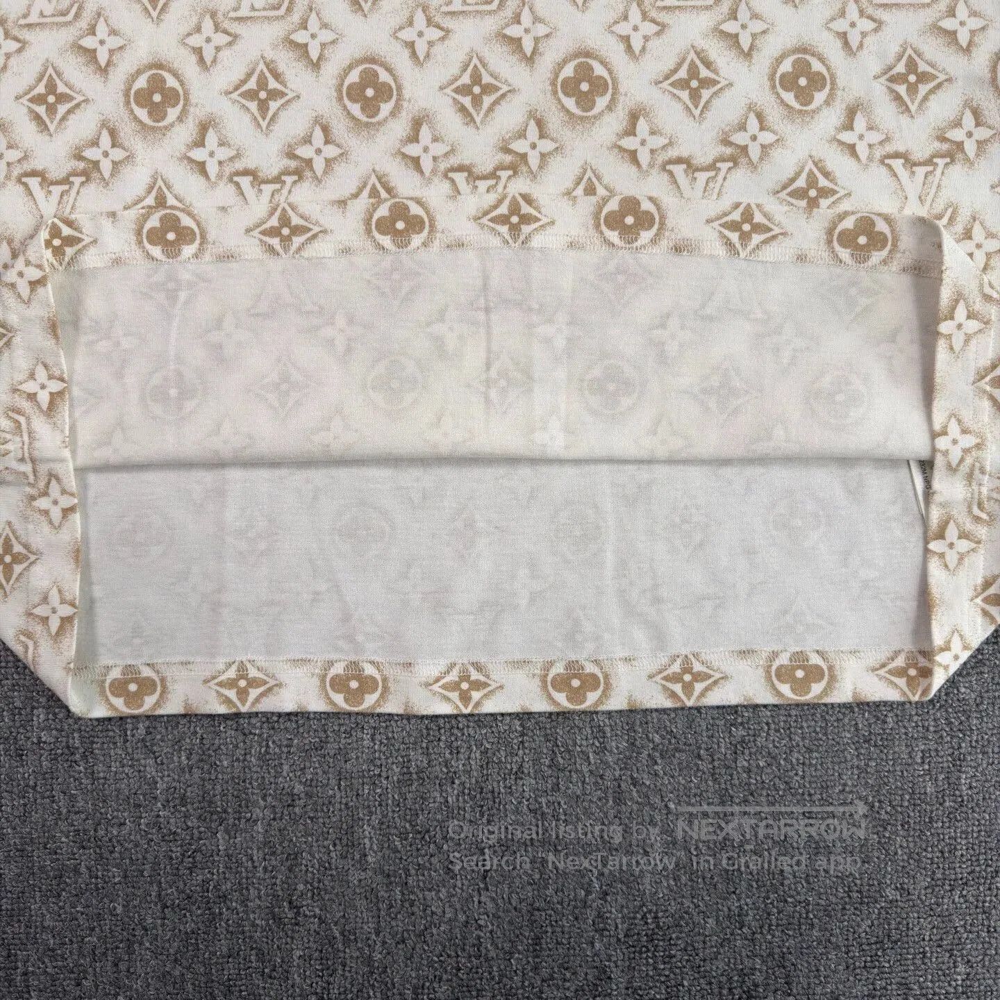 Louis Vuitton Beige Patterned Short Sleeve Shirt - XL. Size US XL / EU 56 / 4 - 7 Thumbnail
